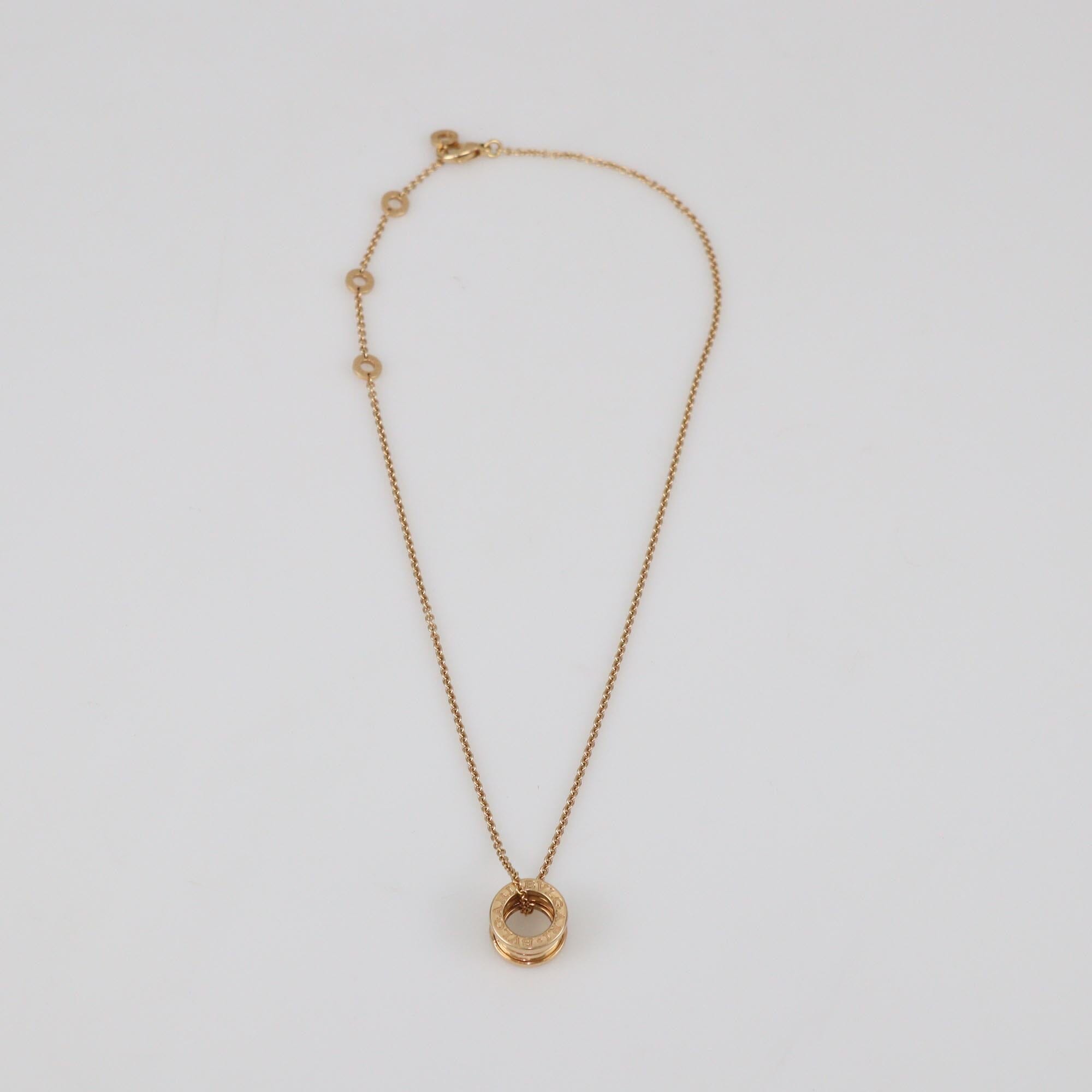 Bvlgari B.Zero1 18k Rose Gold Necklace Womens Bvlgari