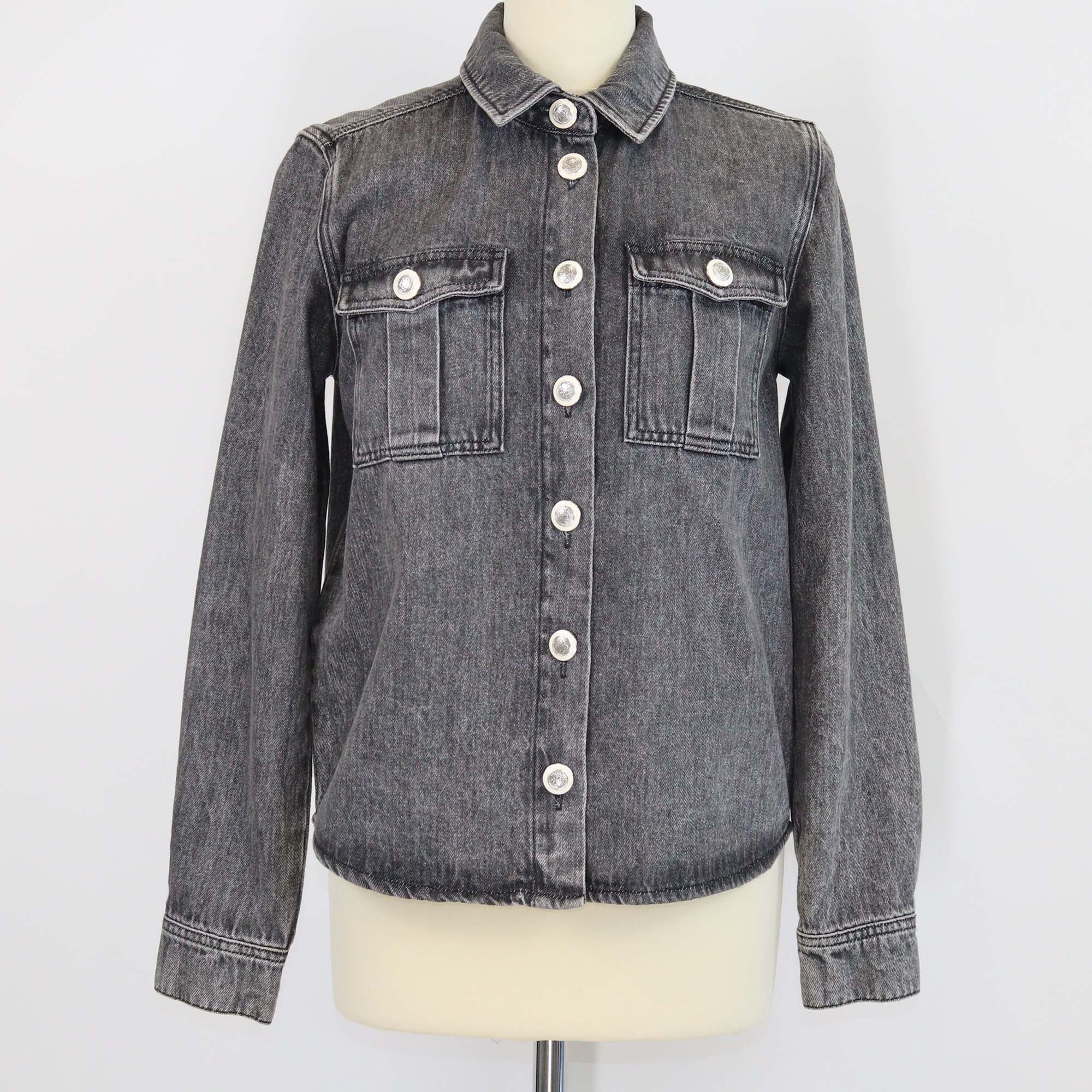 Maje Grey Denim Jacket