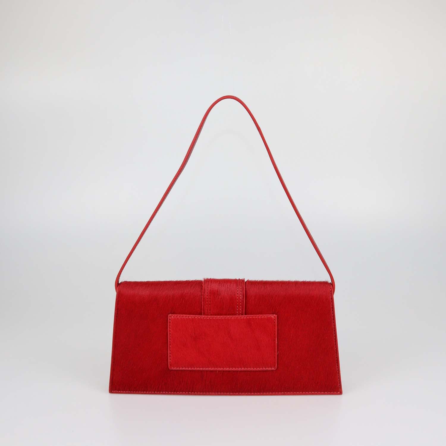 Jacquemus Red Calf Hair Le Bambino Long Shoulder Bag