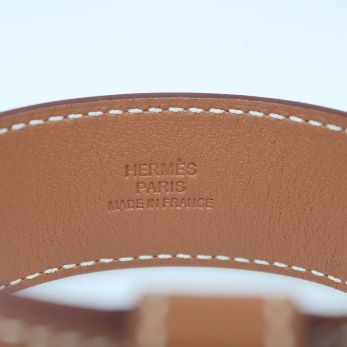 Hermes Gold Swift Leather Kelly Twist Bracelet T3
