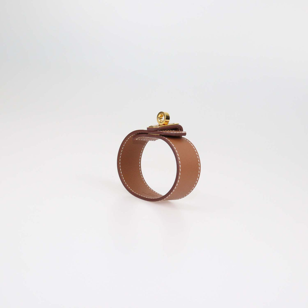 Hermes Gold Swift Leather Kelly Twist Bracelet T3