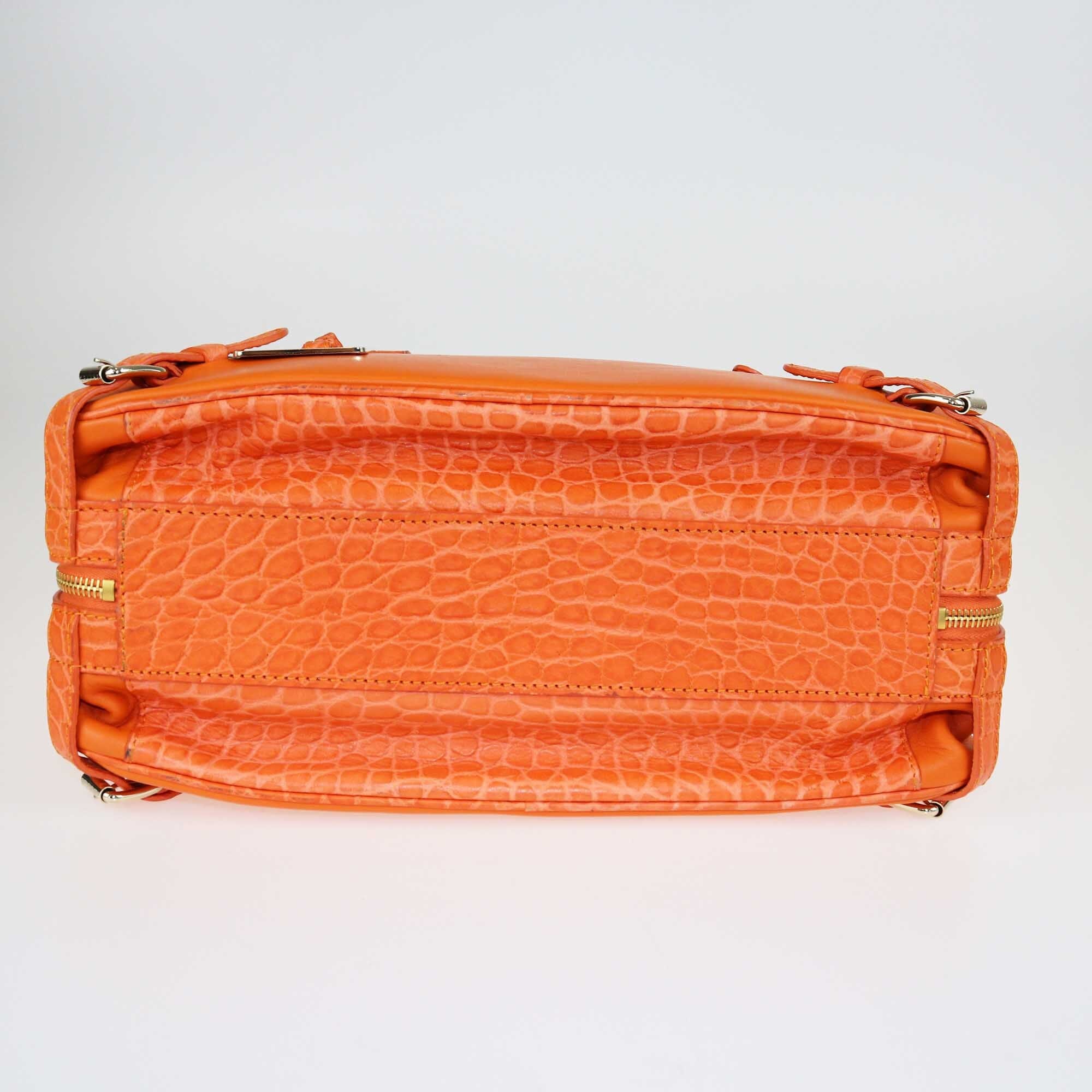Celine Orange Strap Details Box Satchel Bags Celine