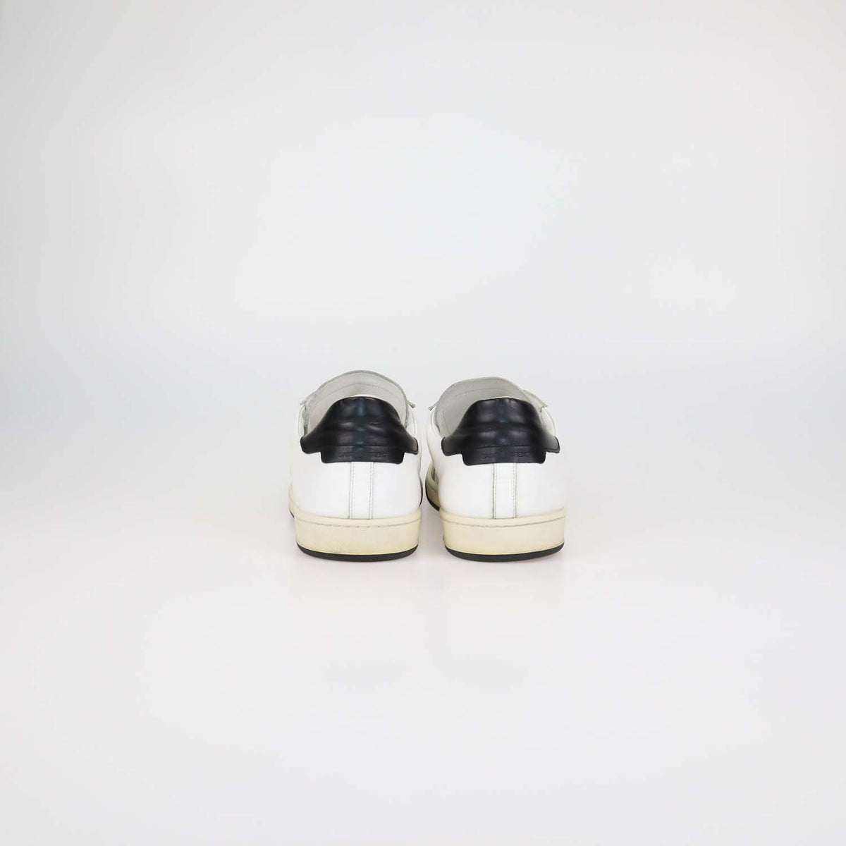 Saint Laurent White,Black Mesh and Leather Low Top Sneakers