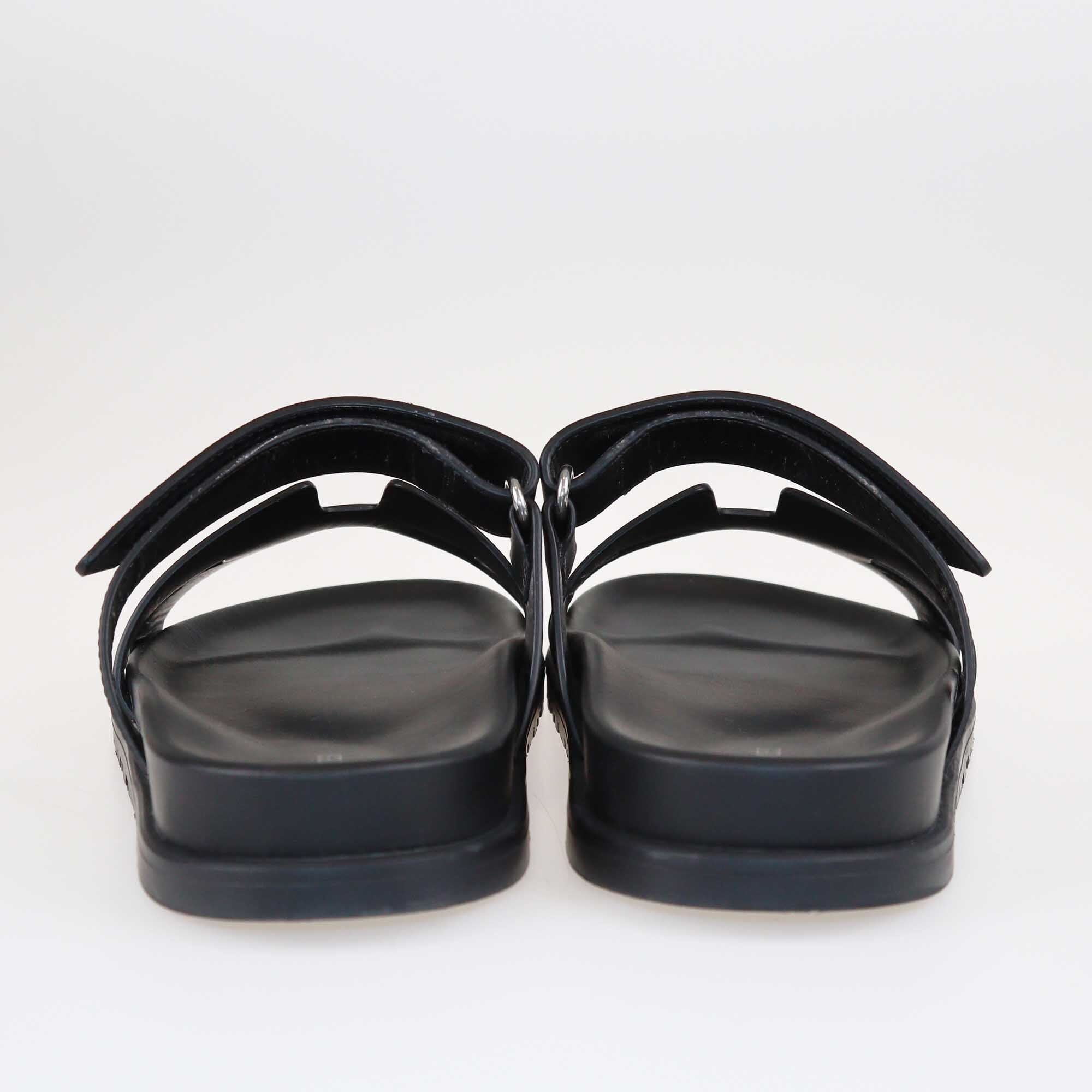 Hermes Black Chypre Sandals Shoes Hermes