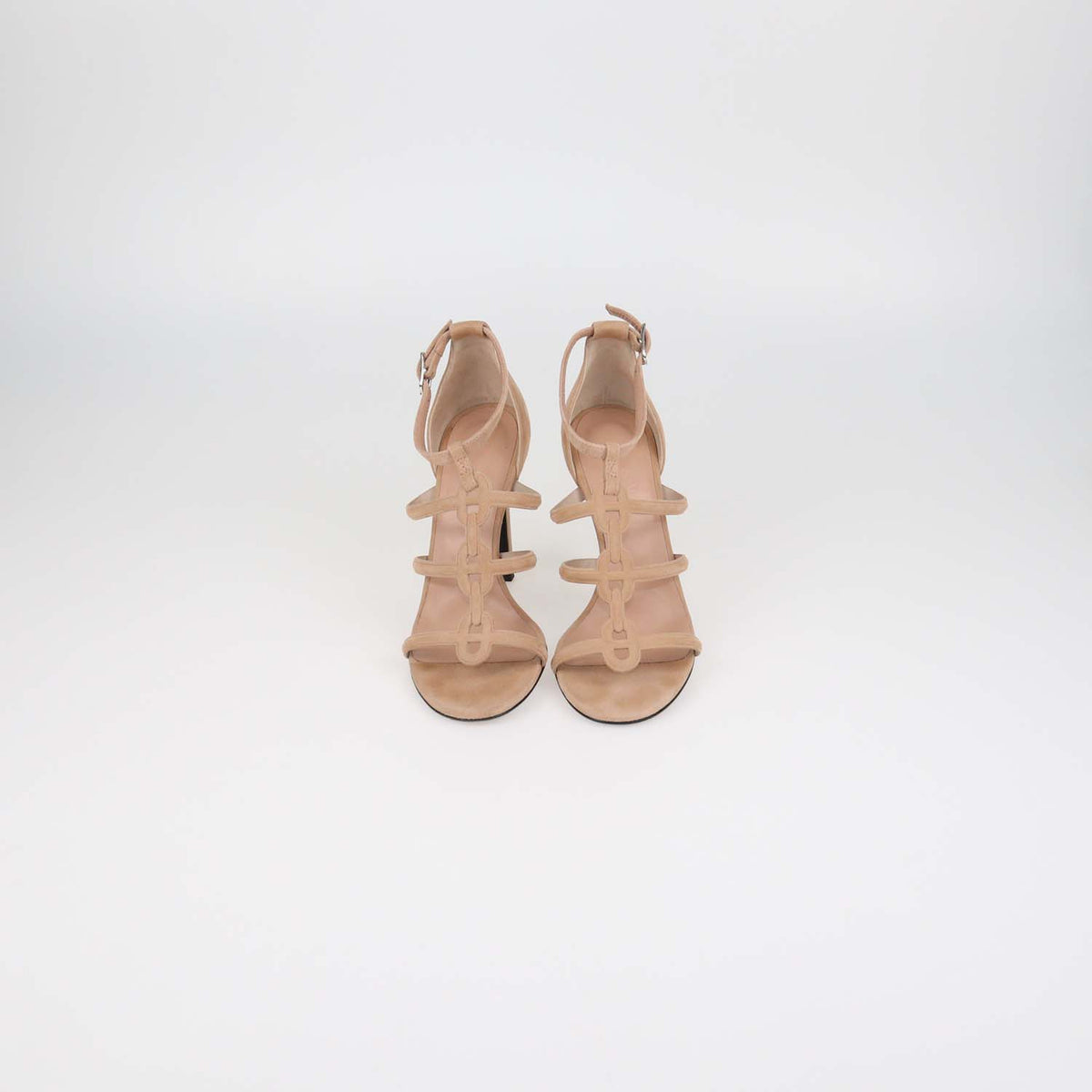 Hermes Beige Perlino Suede Magic 105 Ankle Strap Sandals