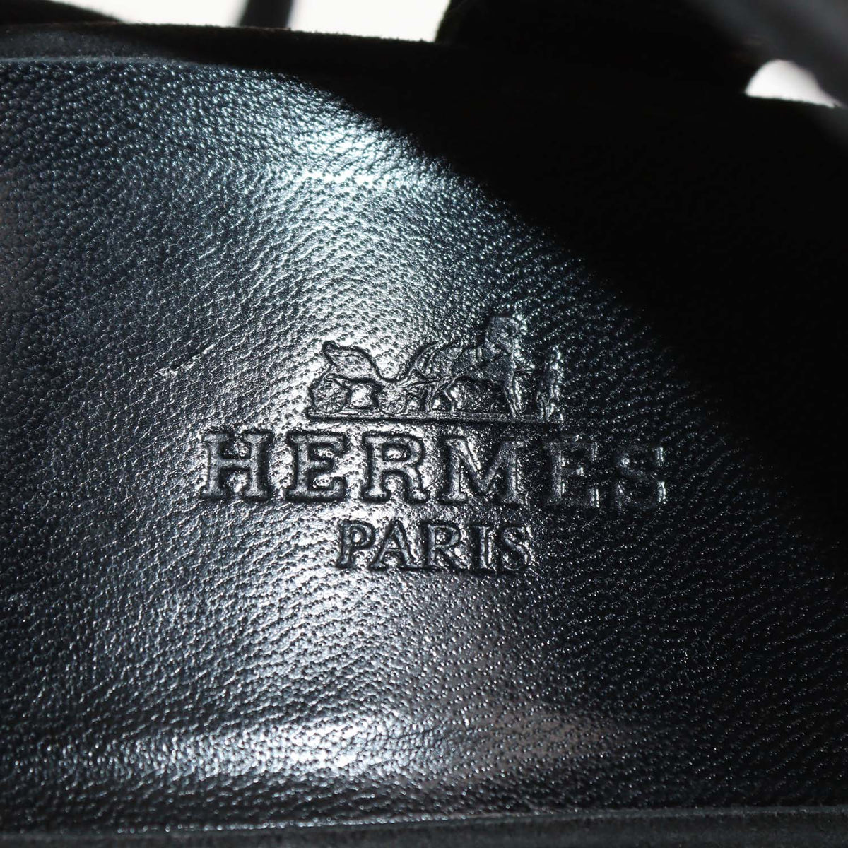Hermes Black Suede Embroidered Paisley Ankle Tie Sandals