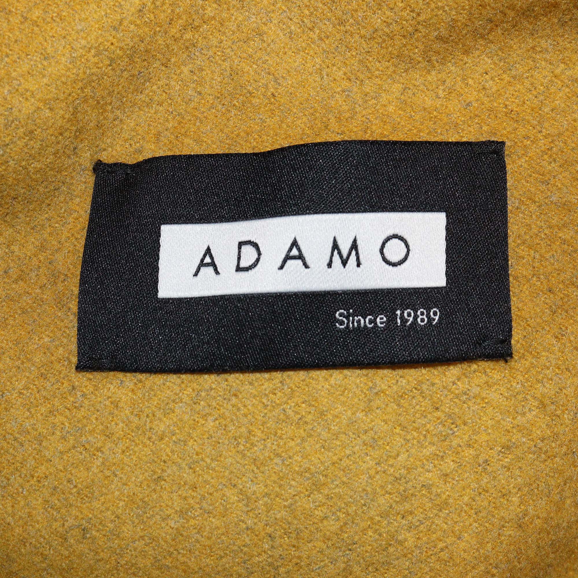 Adamo Grey Loro Piana Cashmere Fur Belted Coat