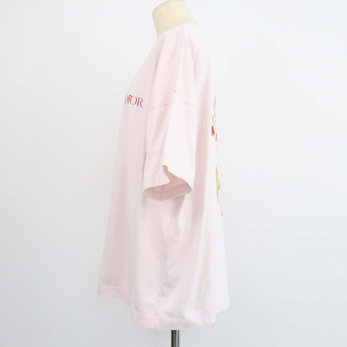 Christian Dior Pink Cotton Jardin Embroisered Relaxed Fit T-Shirt