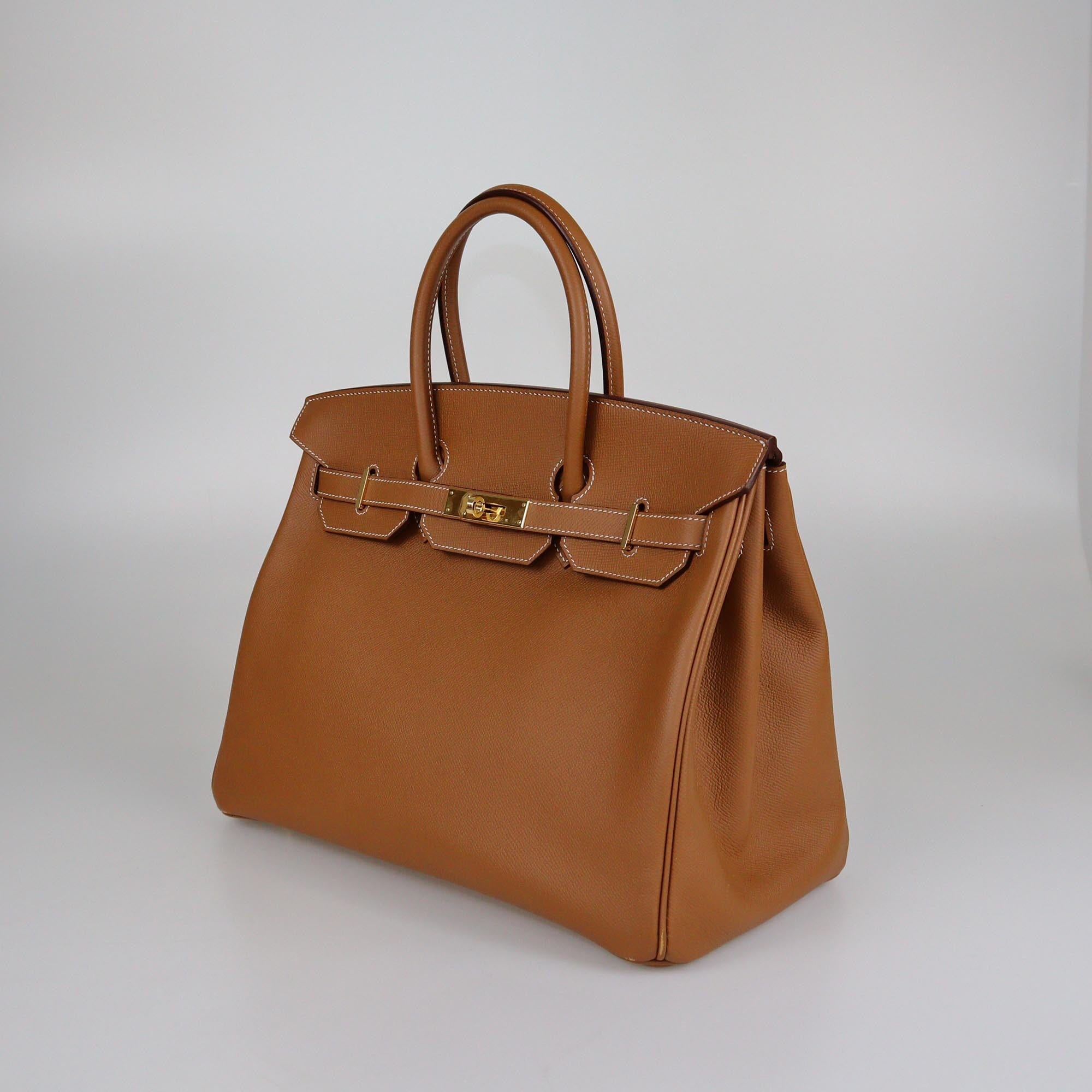 Hermes Gold Epsom Gold Hardware Birkin 35 Womens Hermes