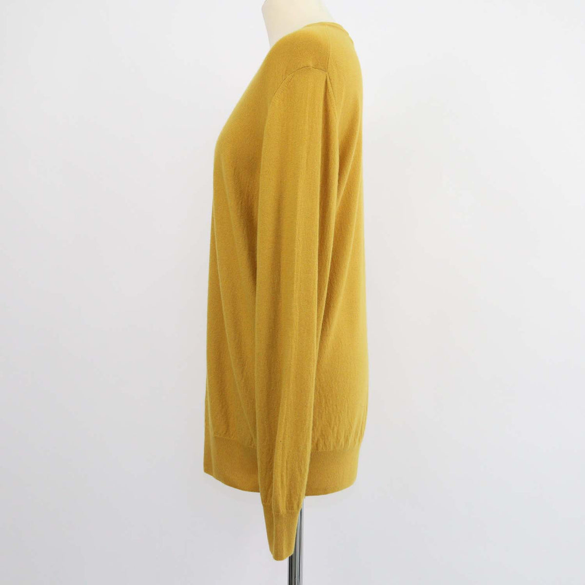 Loro Piana Mustard Yellow Baby Cashmere Crewneck Sweater