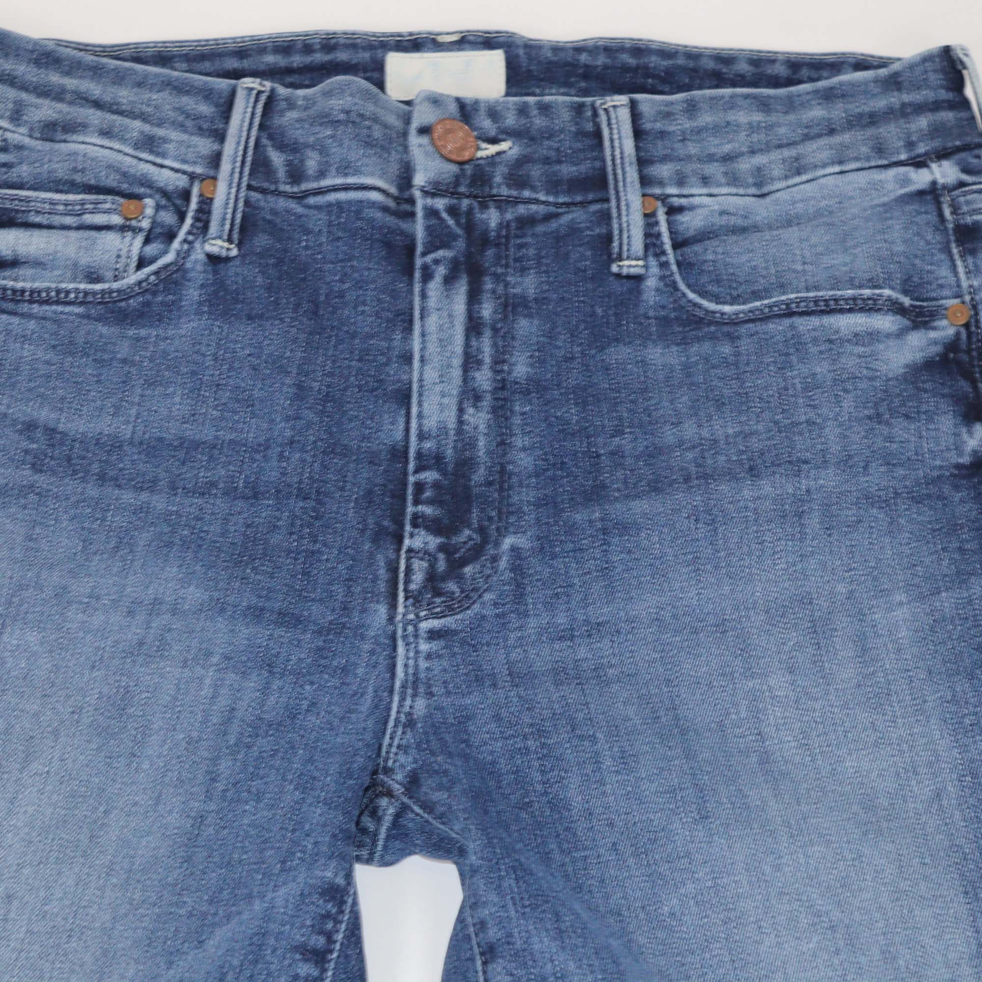 Mother Blue Denim High Waisted Looker Jeans