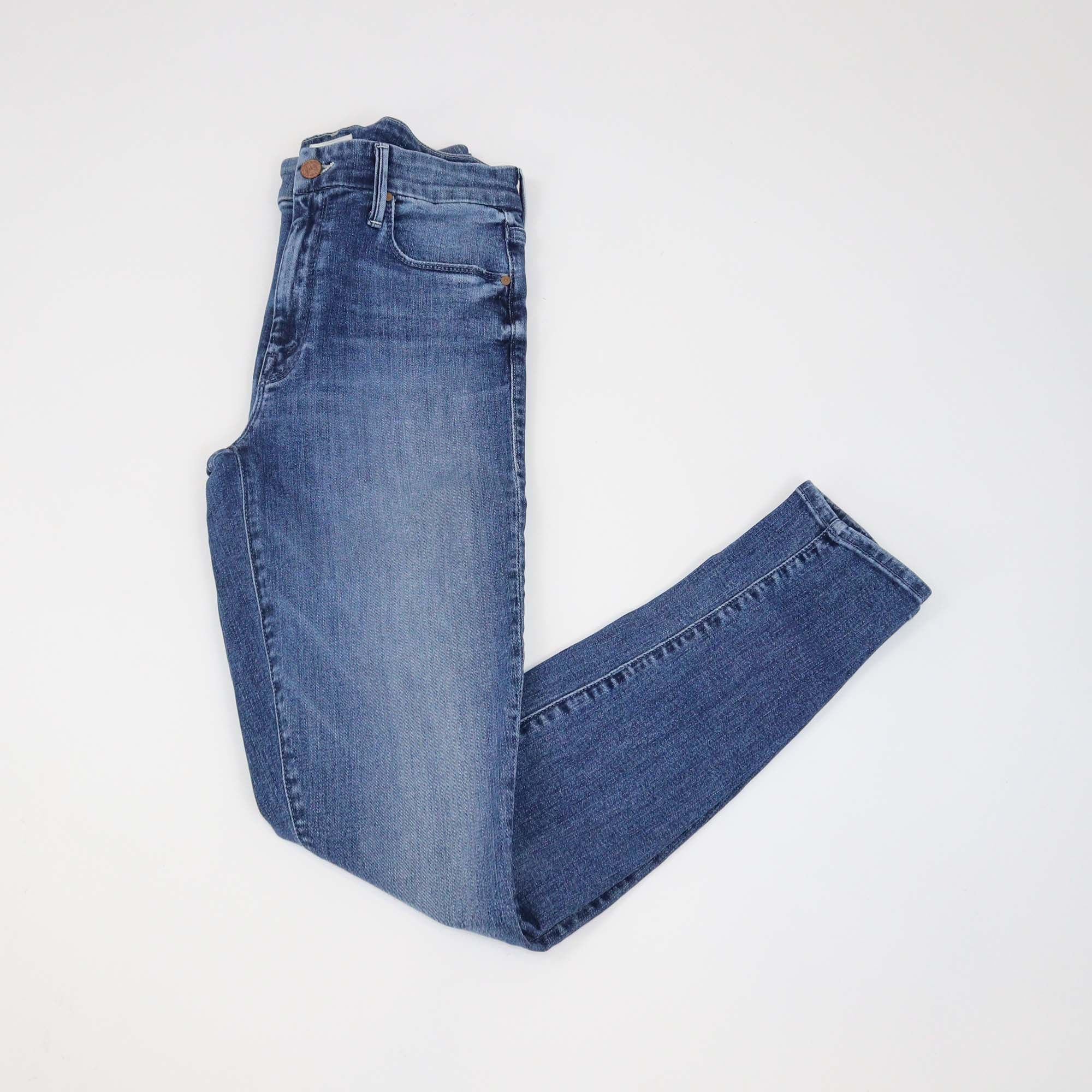 Mother Blue Denim High Waisted Looker Jeans