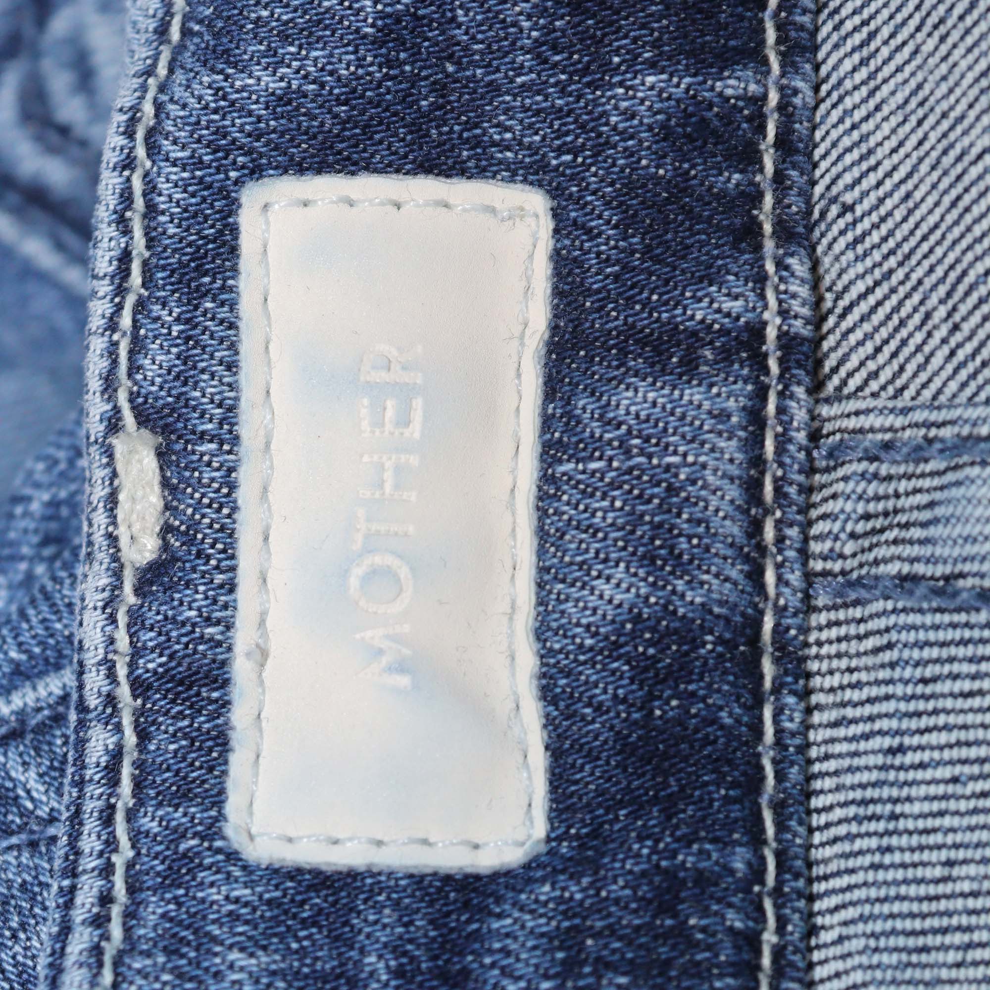 Mother Blue Denim High Waisted Looker Jeans