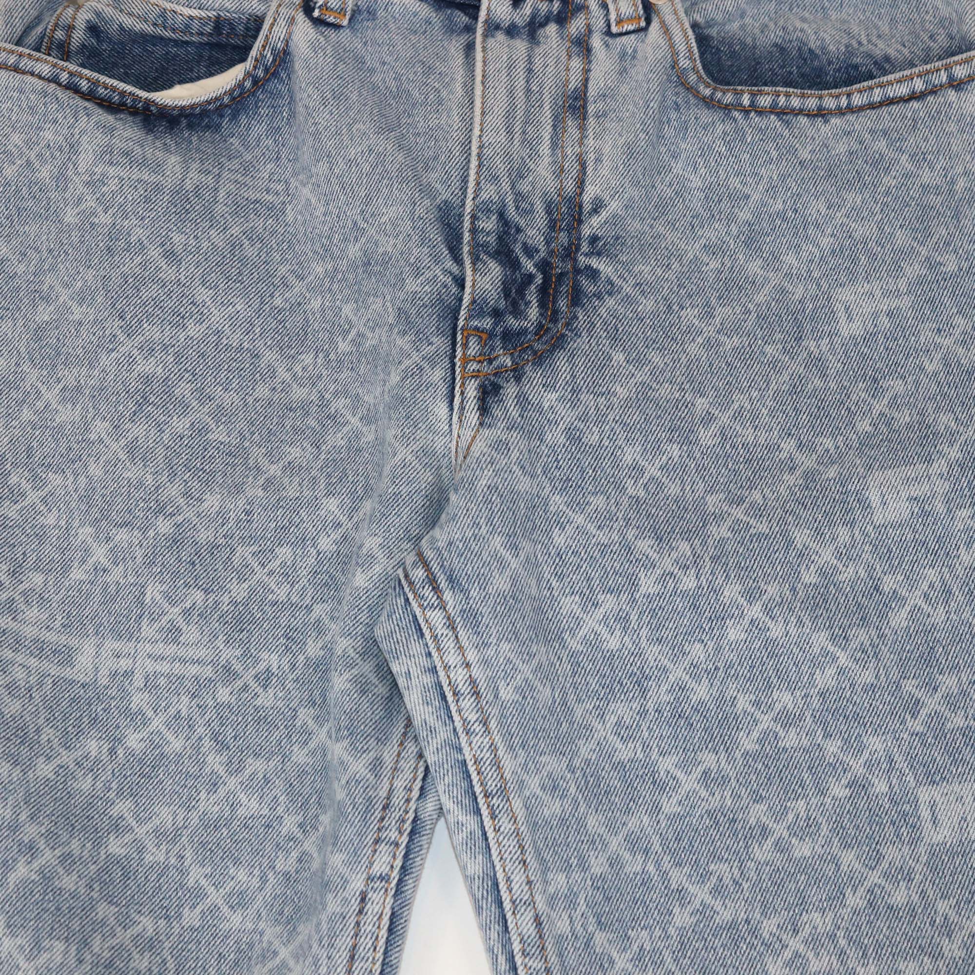 Off-White Blue Denim Printed Logo Jeans