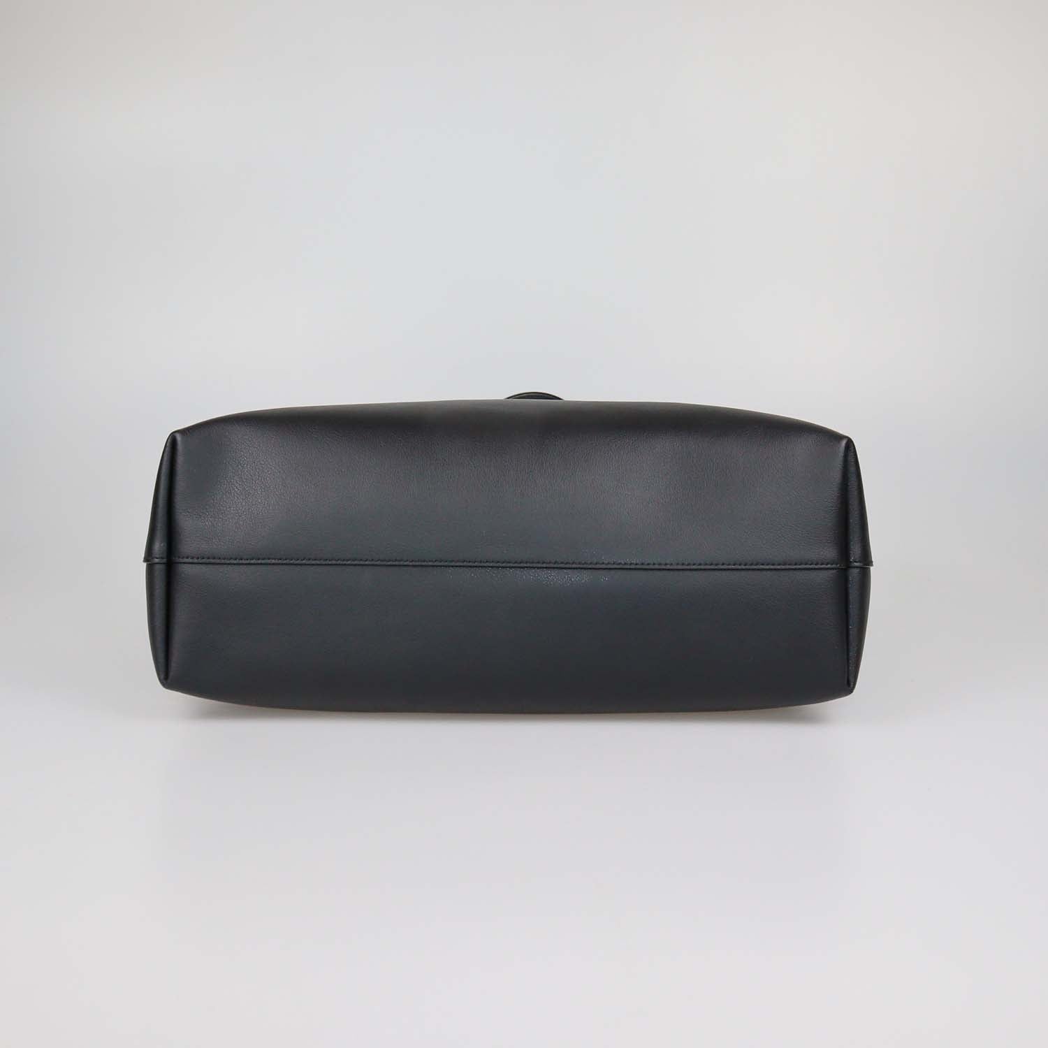 Saint Laurent Black Leather Shopping Tote