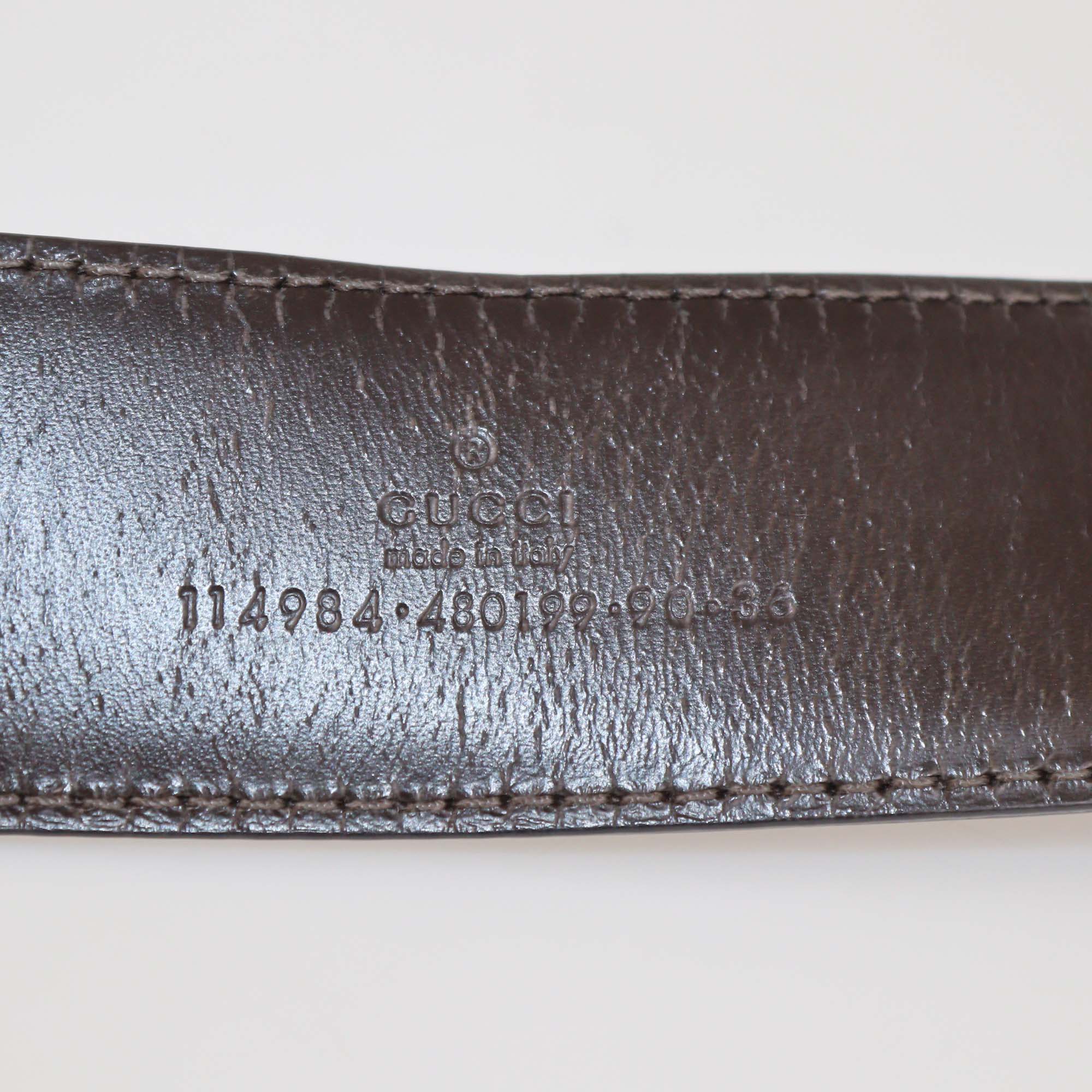 Gucci Brown Guccissima Leather Interlocking G Buckle Belt