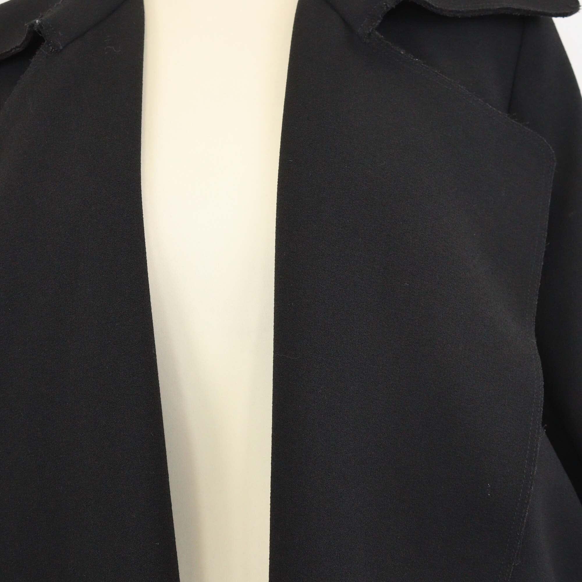 Michael Lo Sordo Black Open Long Trench Coat Womens Michael Lo Sordo
