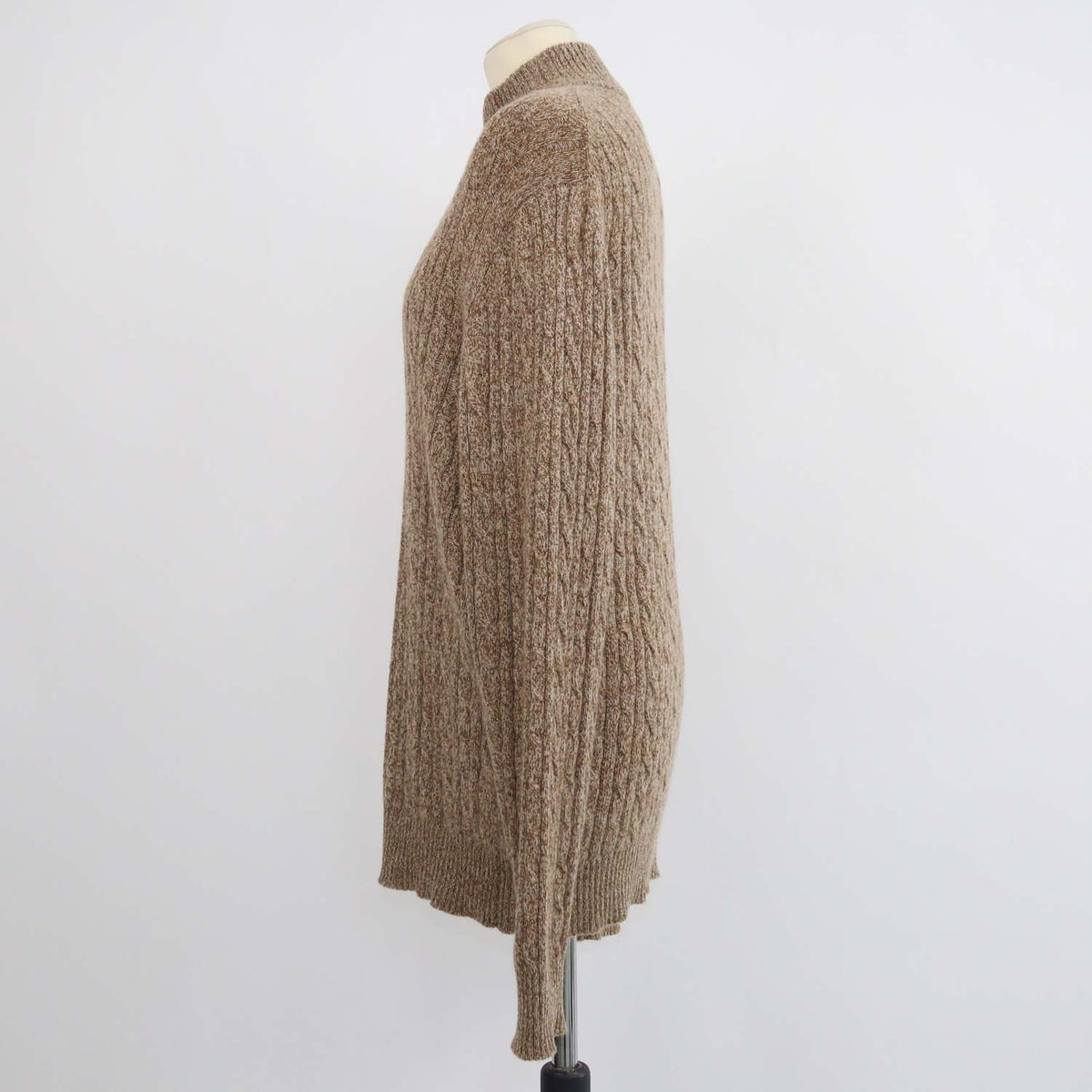 Loro Piana Brown Baby Cashmere Treccia Jumper Sweater
