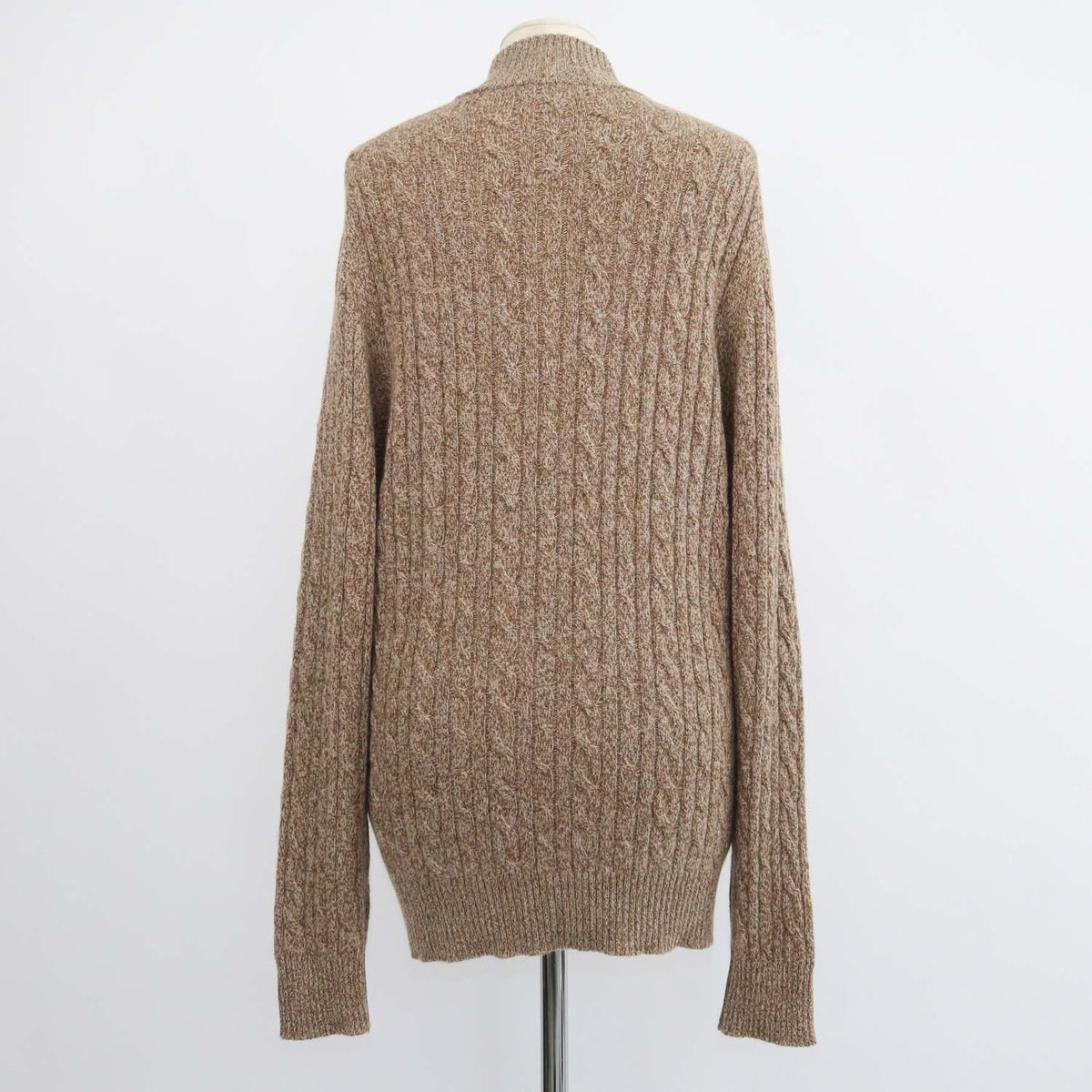 Loro Piana Brown Baby Cashmere Treccia Jumper Sweater