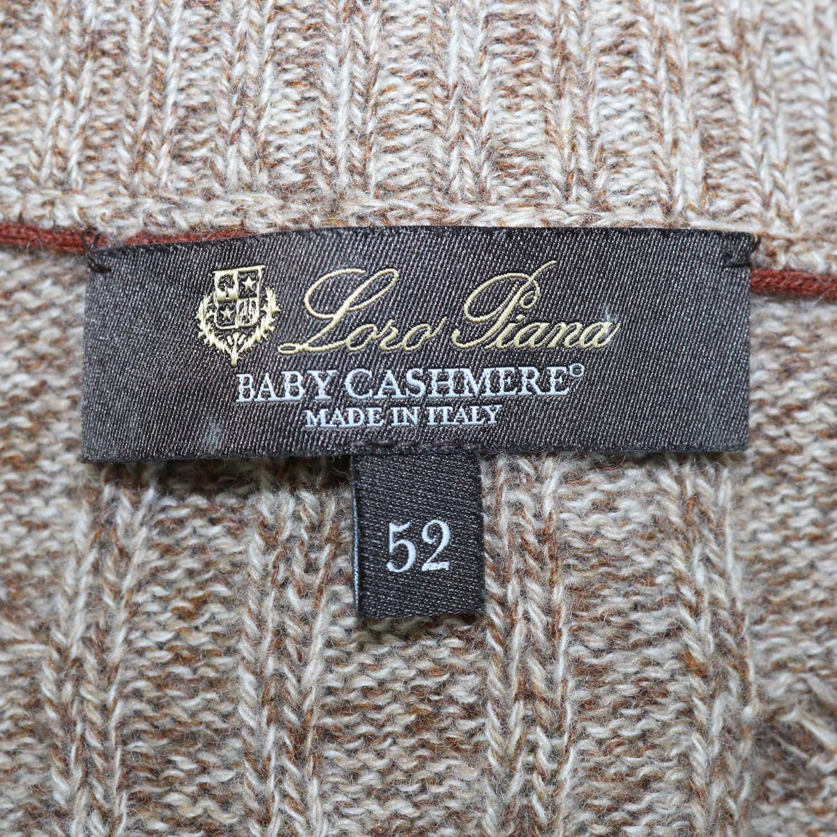Loro Piana Brown Baby Cashmere Treccia Jumper Sweater