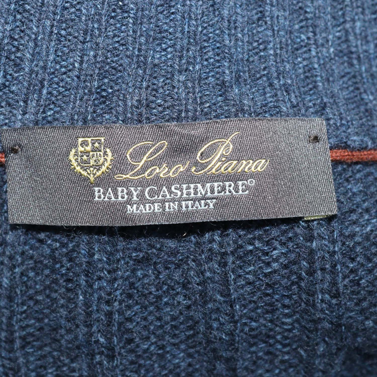 Loro Piana Navy Blue Baby Cashmere Treccia Jumper Sweater