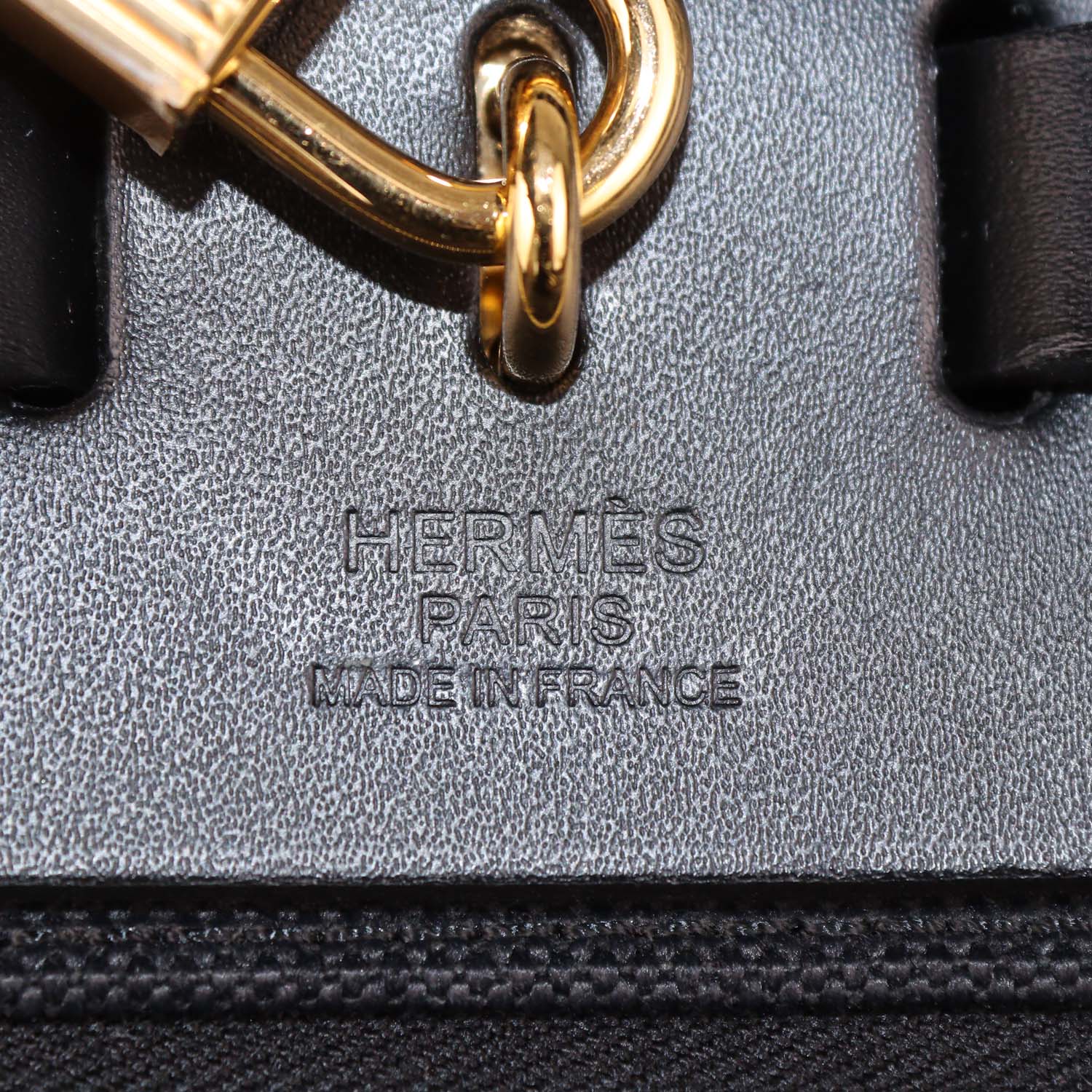 Hermes Black Canvas and Leather Herbag Zip 31 Bag