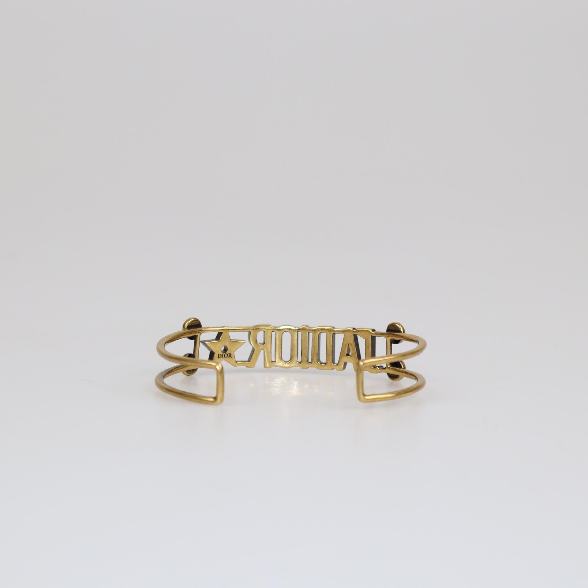 Christian Dior Gold J'Adior Cuff Bangle Braacelet Womens Christian Dior