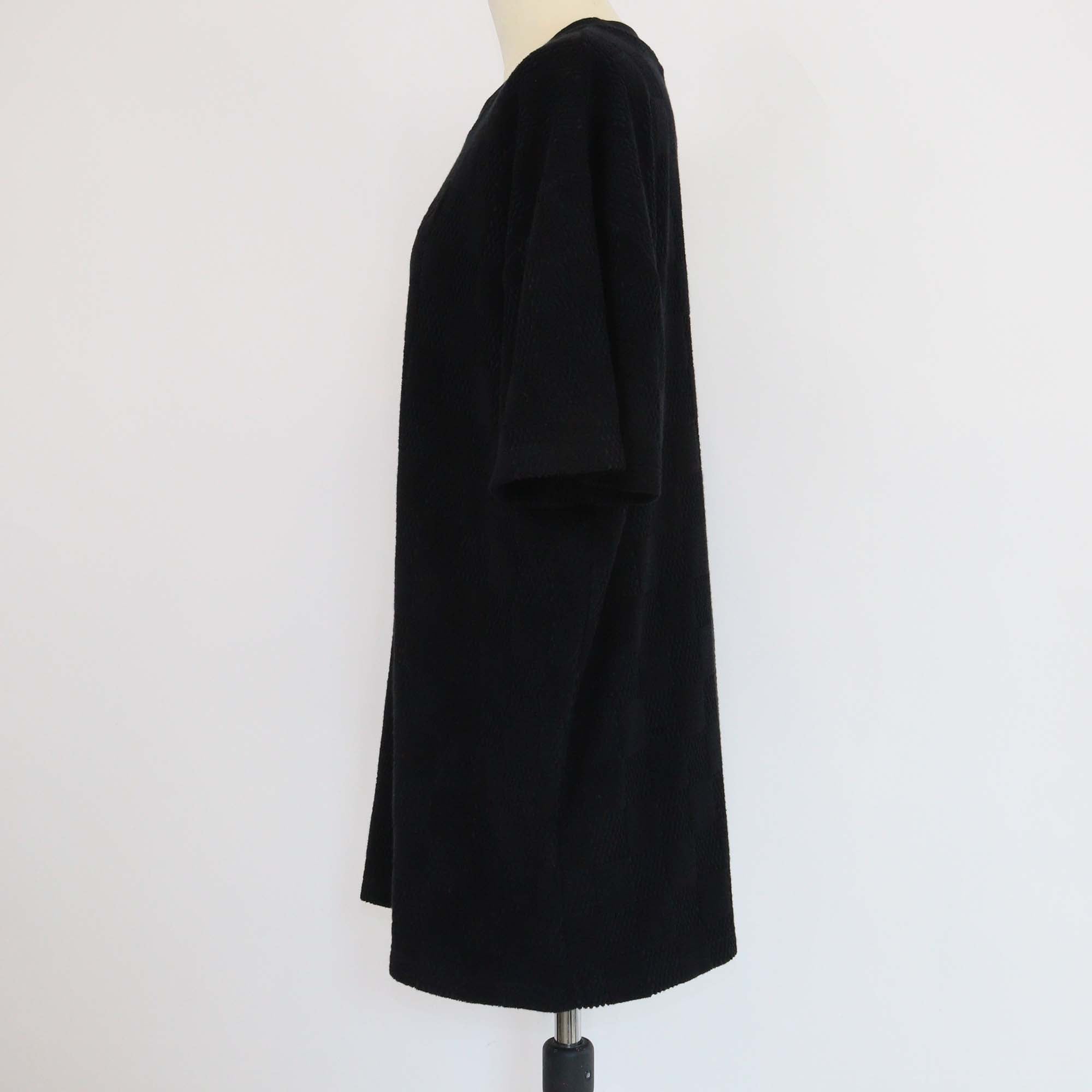 Louis Vuitton Black Damier French Terry Cotton Crewneck T-Shirt