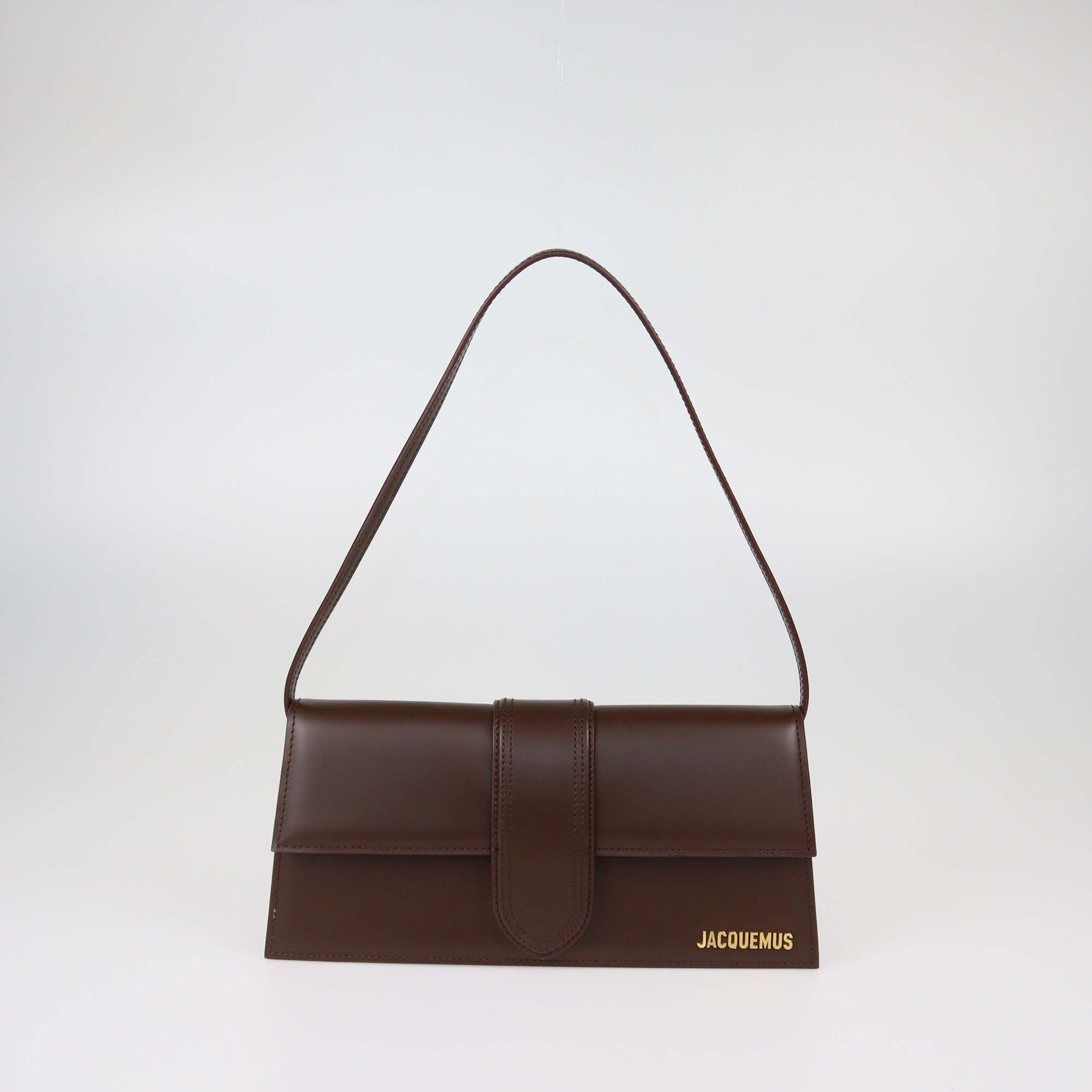 Jacquemus Brown Leather Le Bambino Long Shoulder Bag