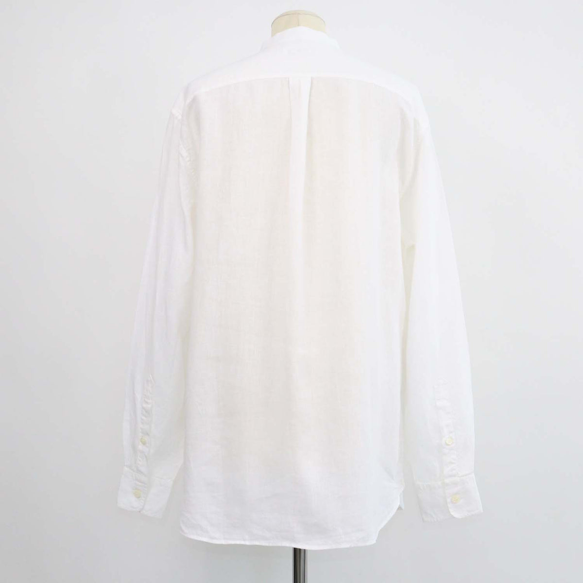 Loro Piana White Linen Elia Button Up Longsleeve Shirt