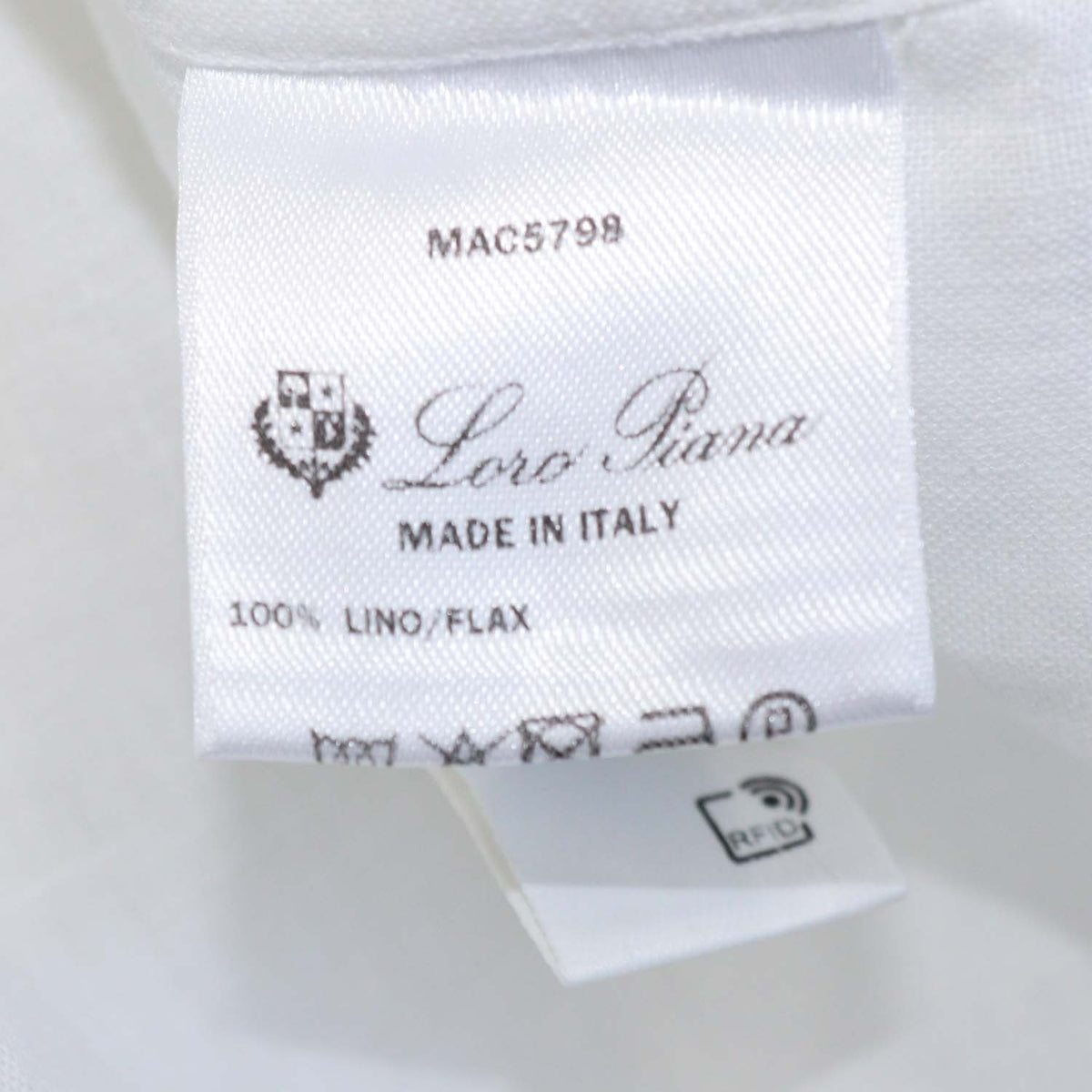 Loro Piana White Linen Elia Button Up Longsleeve Shirt