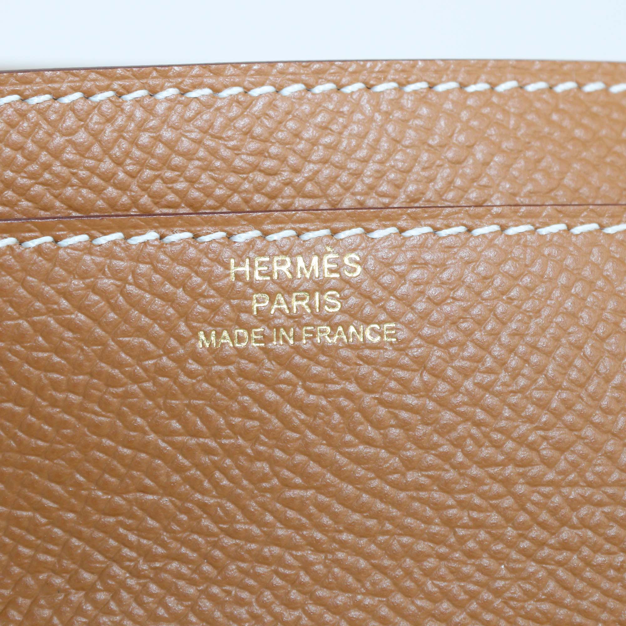 Hermès Gold Epsom Leather Constance Long To Go Wallet