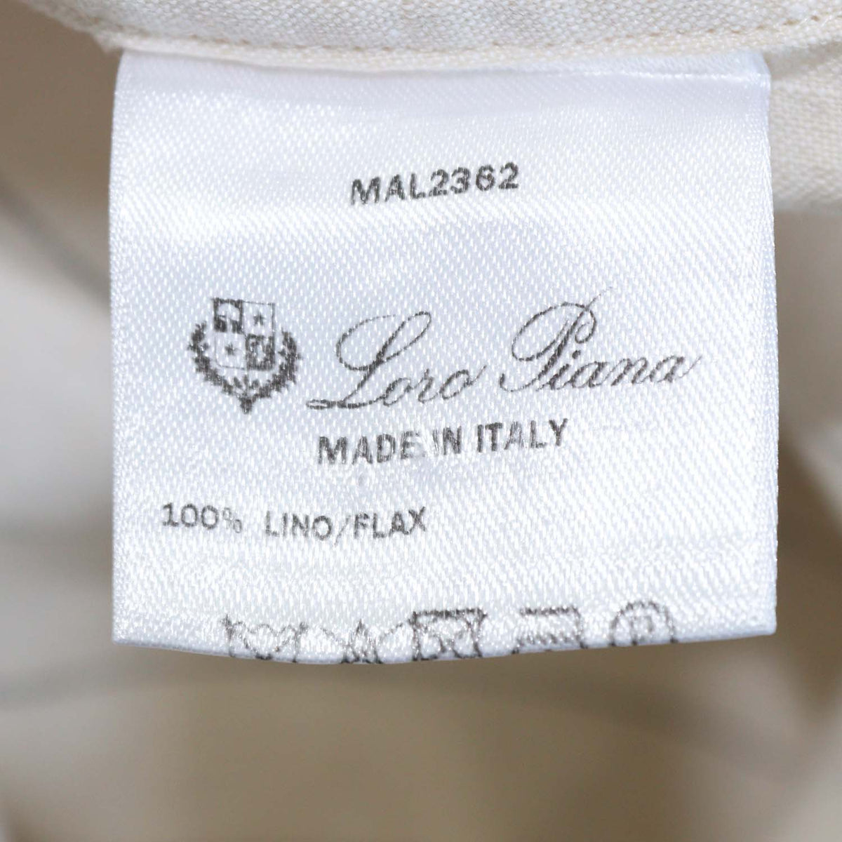 Loro Piana Off White Linen Striped Elia Button Down Longsleeve Shirt