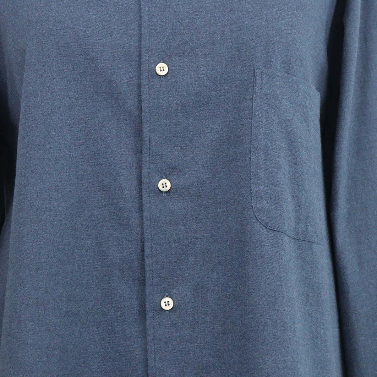Loro Piana Navy Blue Cotton Andre Button Up Longsleeve Shirt