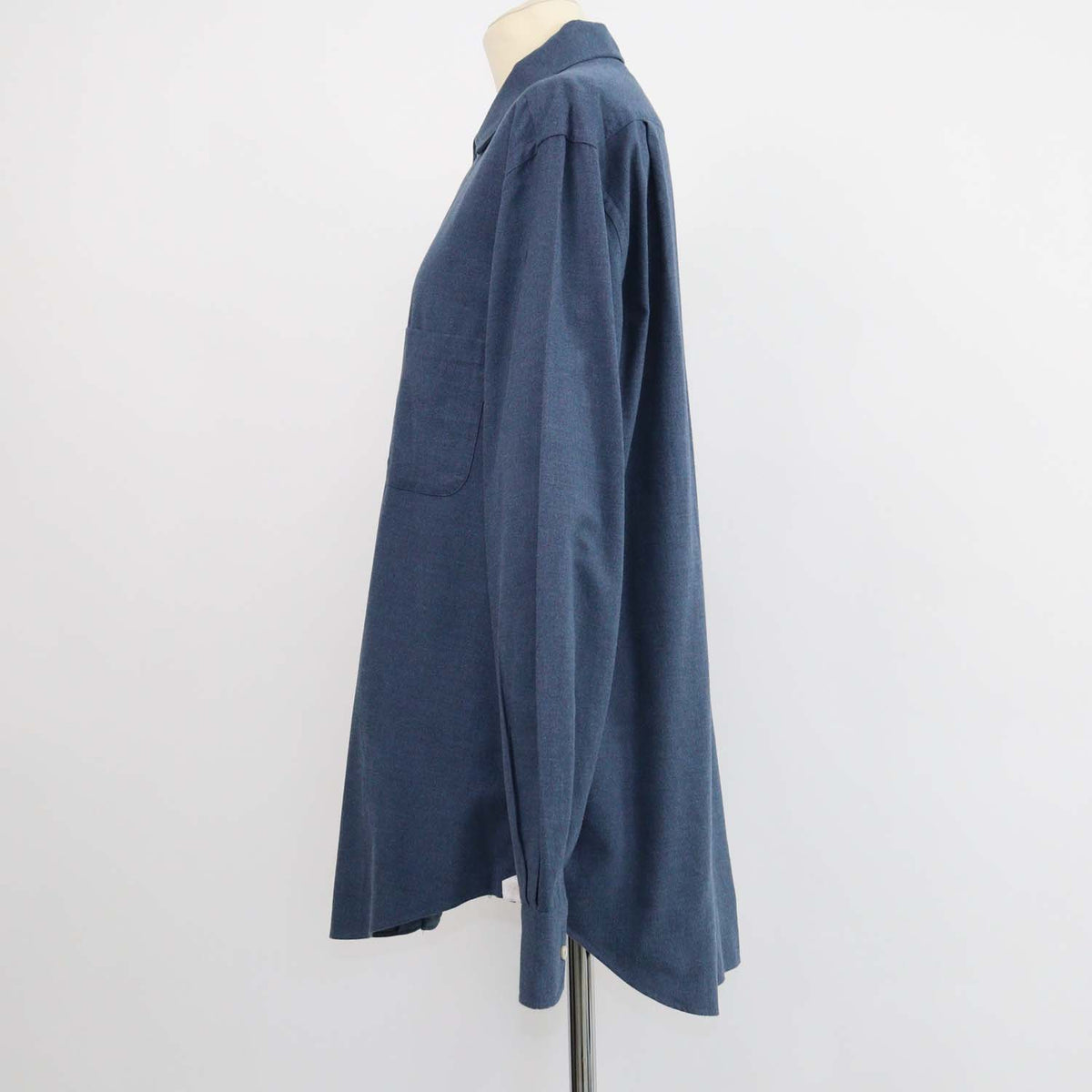 Loro Piana Navy Blue Cotton Andre Button Up Longsleeve Shirt