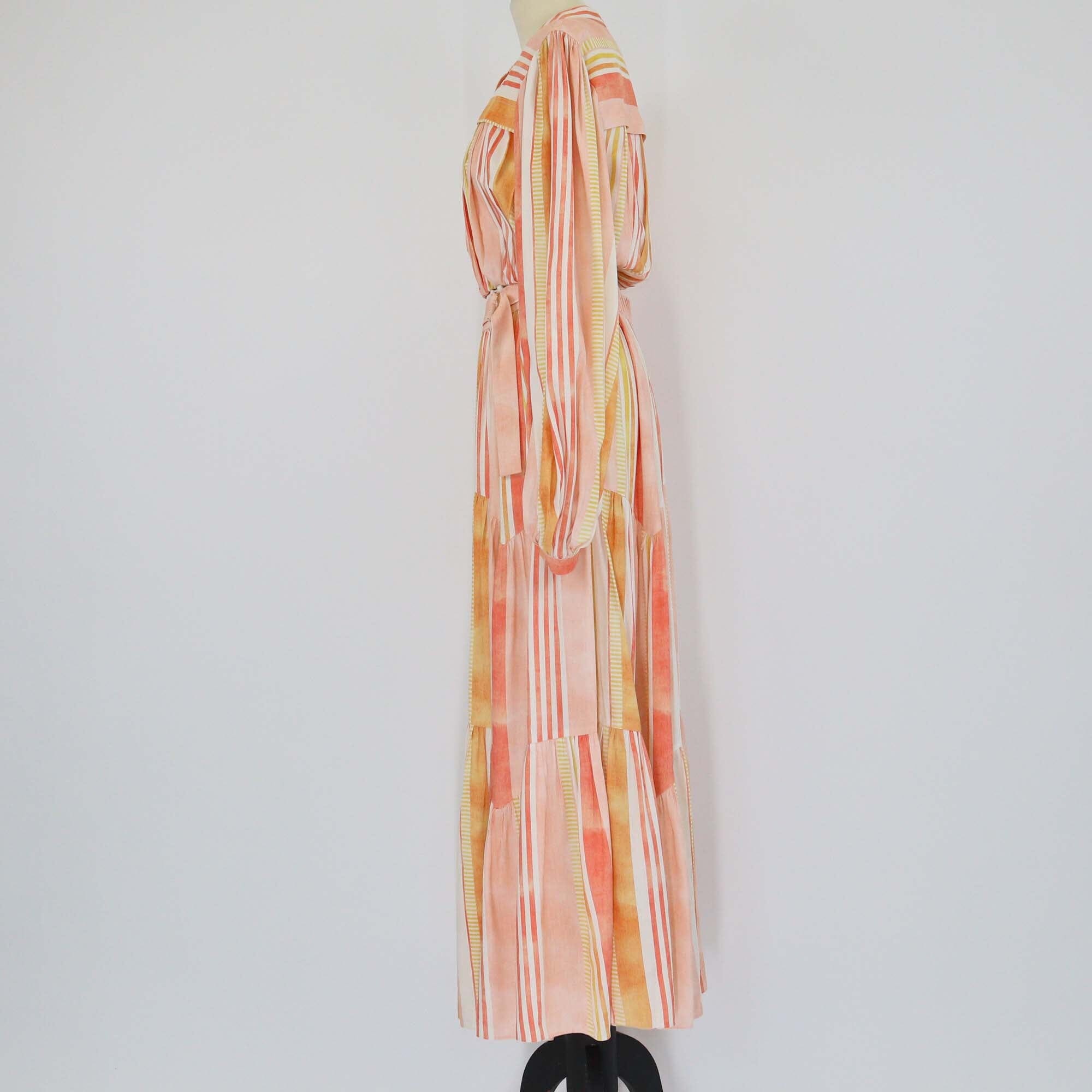 Acler Multicolor Stripe Coupland Crop Top & Tunstall Maxi Skirt Set Womens Acler