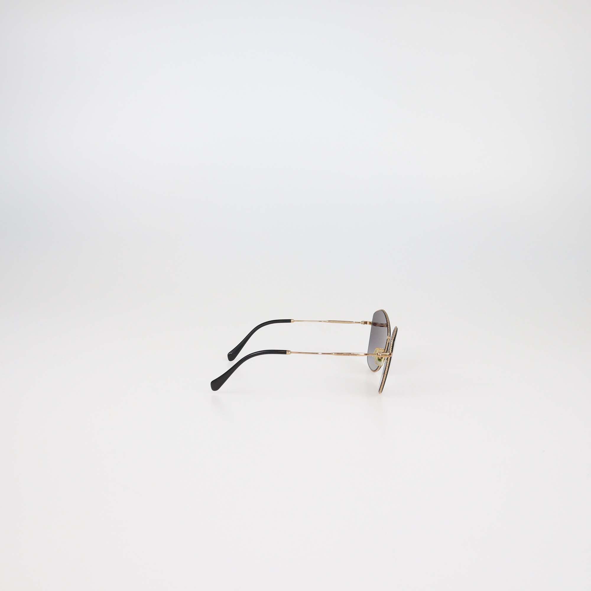 Miu Miu Grey/Gold Gradient Butterfly Sunglasses