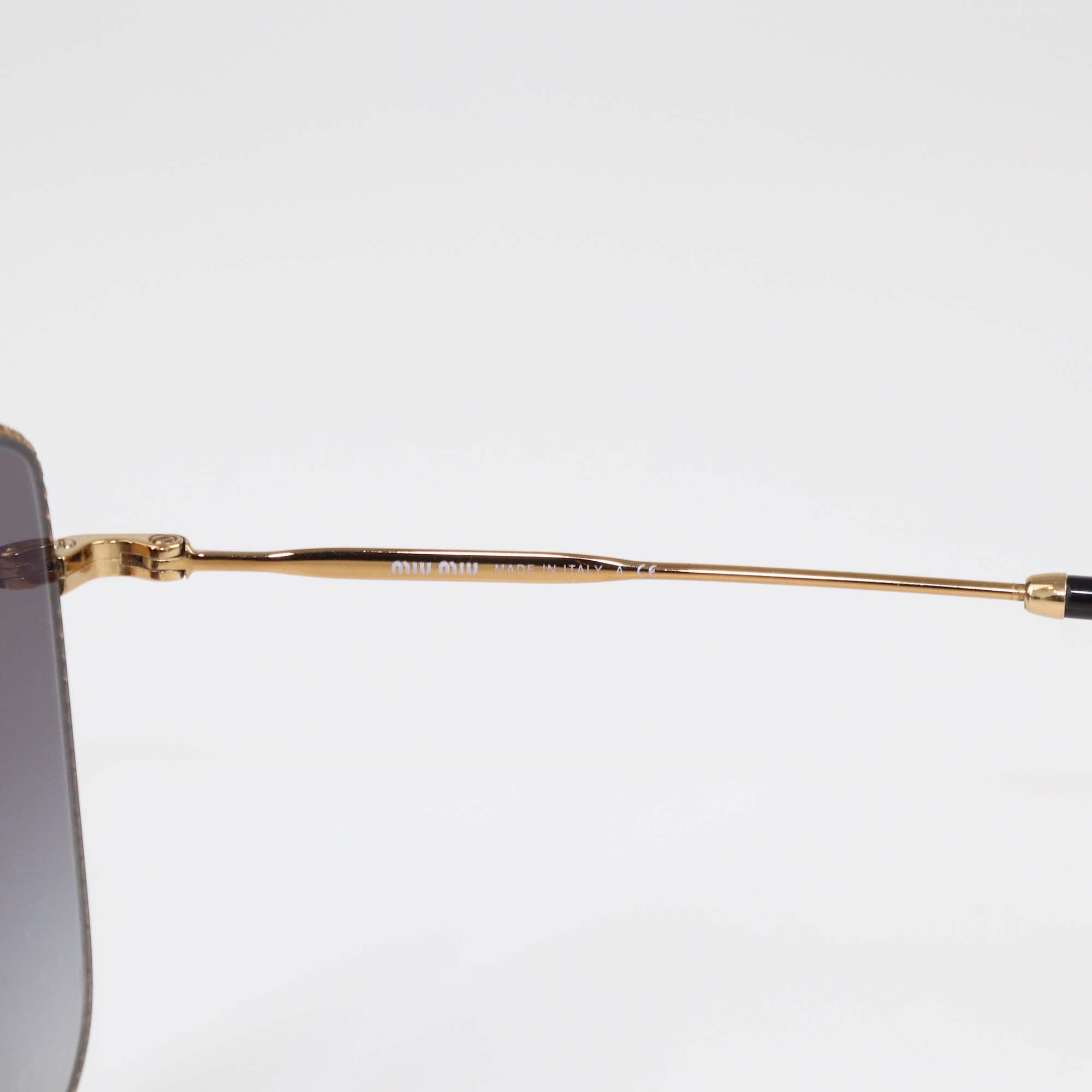 Miu Miu Grey/Gold Gradient Butterfly Sunglasses