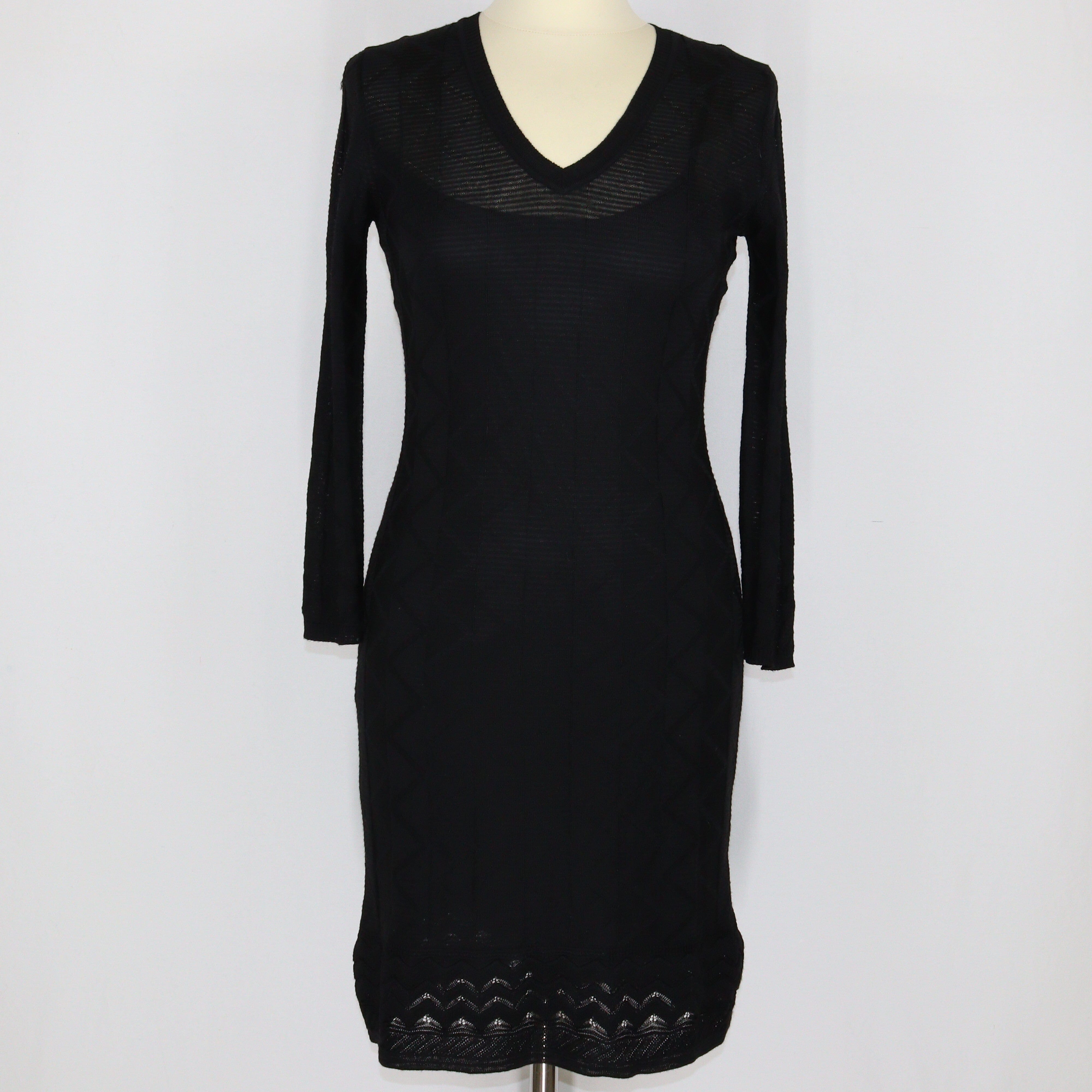 Black Lace Longsleeve Midi Dress Clothings Missoni 