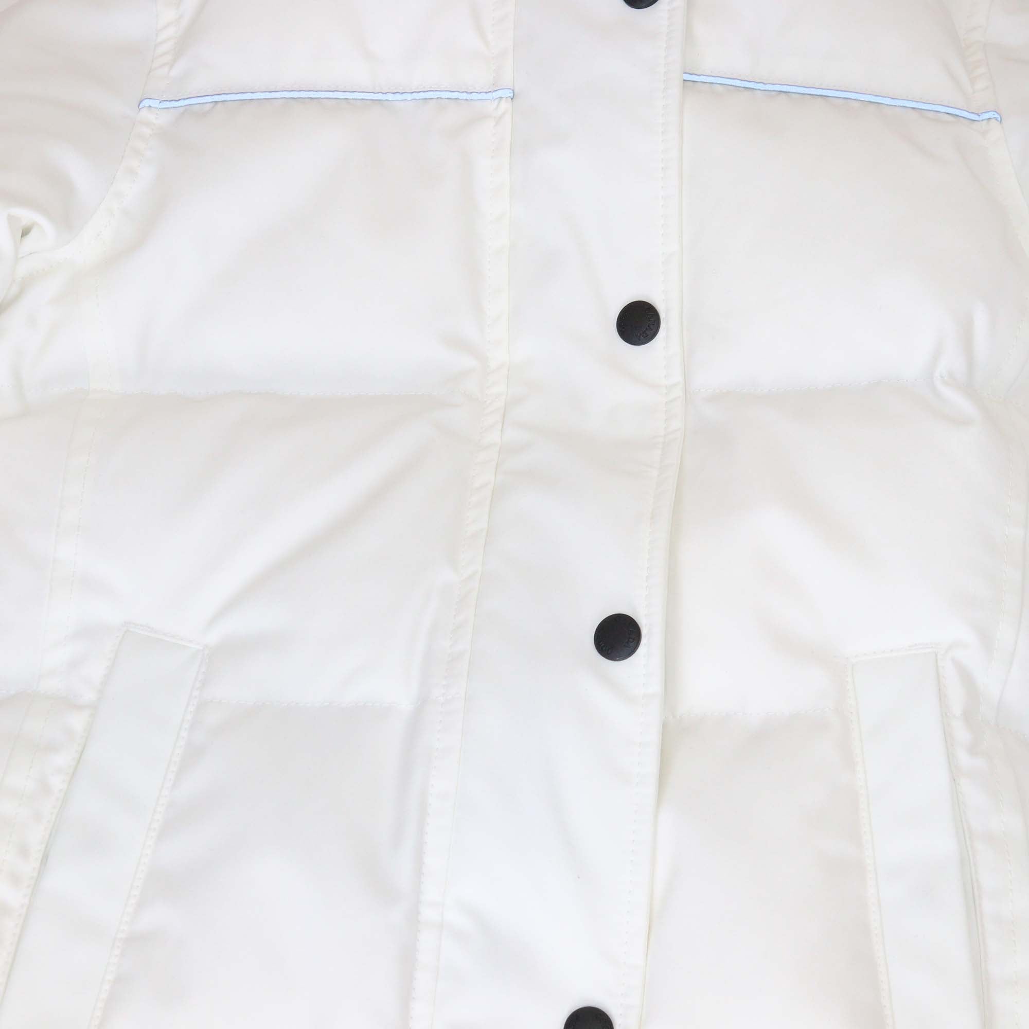 Canada Goose Off White Cayote Fur Trimmed and Nylon Youth Juniper Parka Heritage Jacket