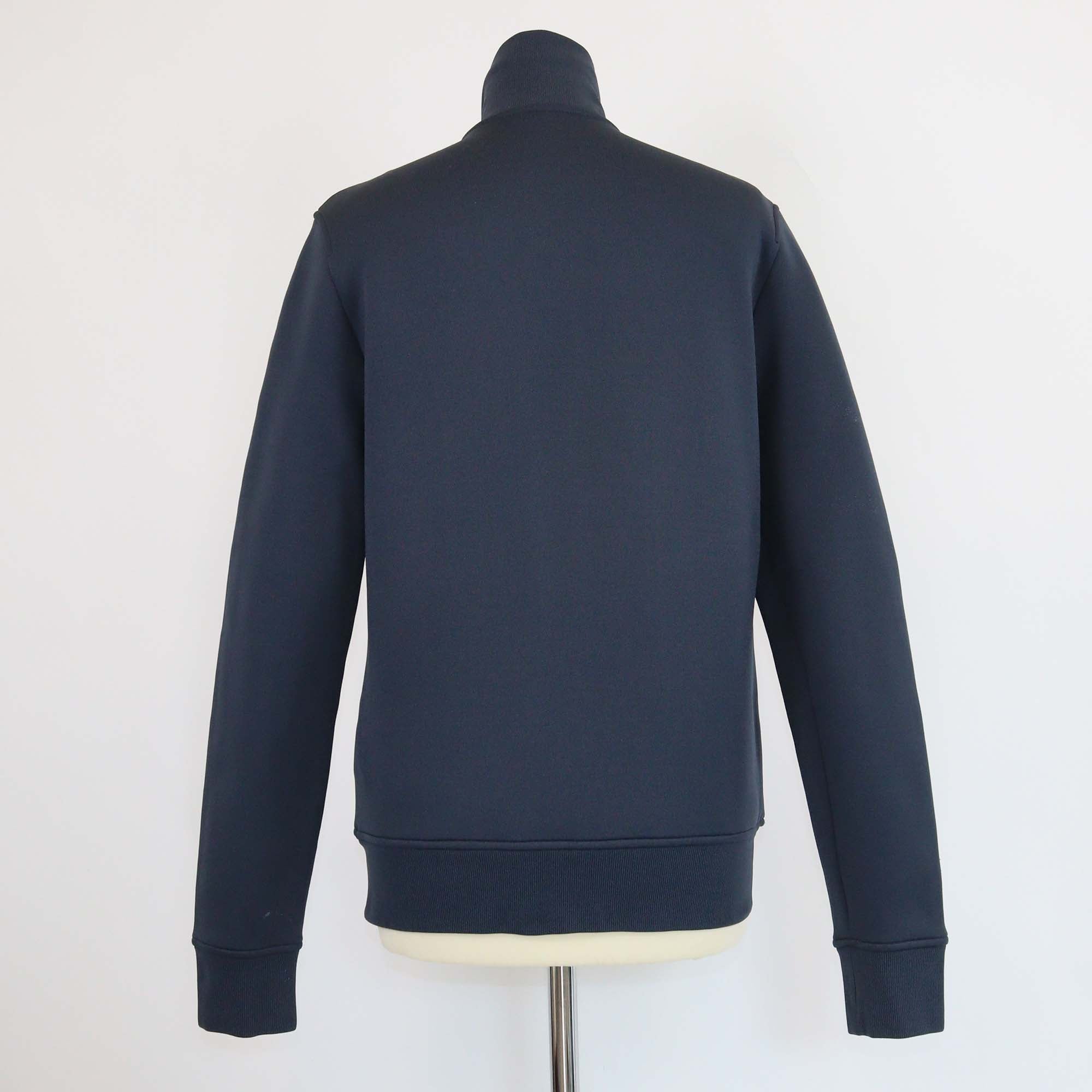 Dior Homme Navy Blue Cotton Logo Patched Zip Up Jacket