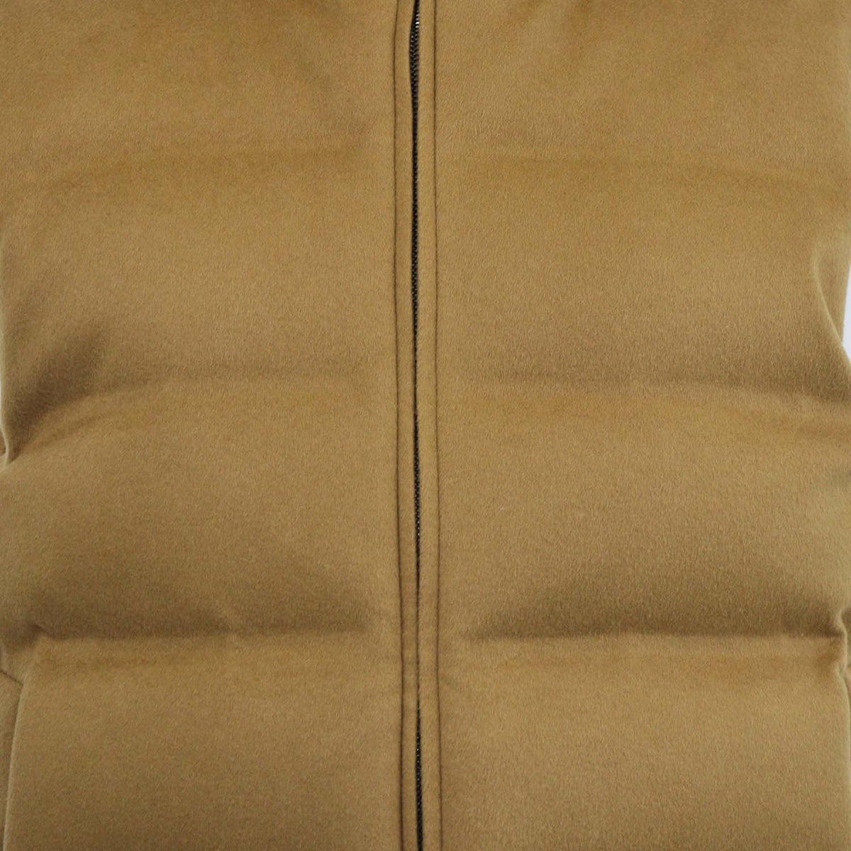 Loro Piana Brown Cashmere Quilted Fillmore Hooded Down Gilet