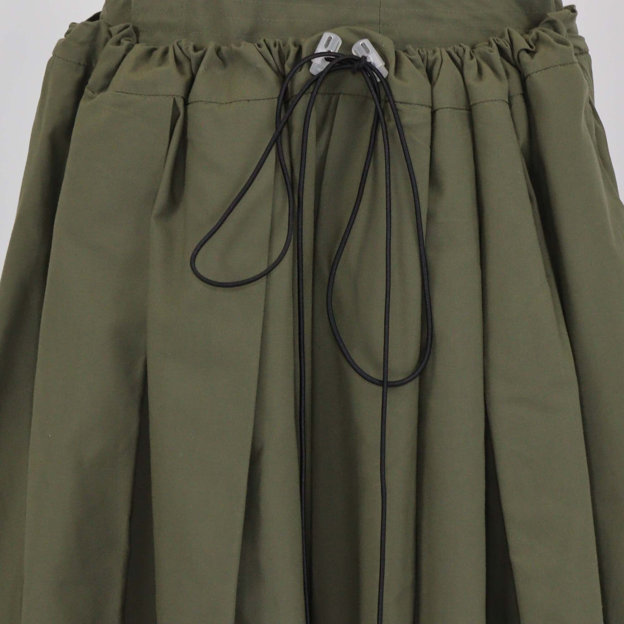 A.W.A.K.E Mode Army Green Drawstring Hakama Oversized Pants Womens A.W.A.K.E Mode