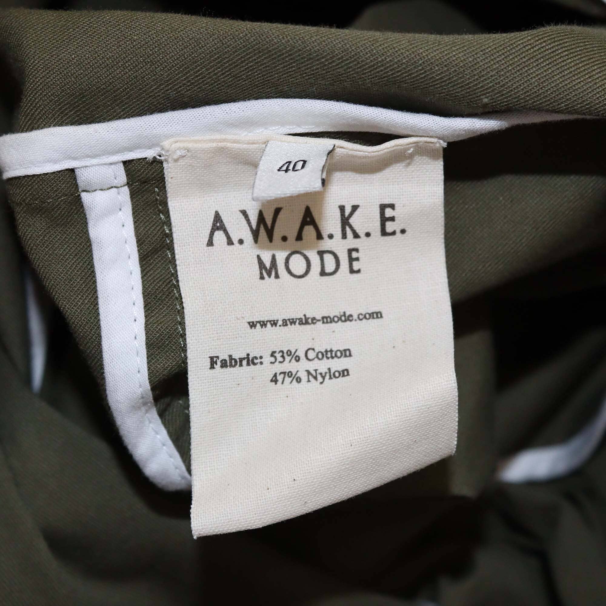 A.W.A.K.E Mode Army Green Drawstring Hakama Oversized Pants Womens A.W.A.K.E Mode