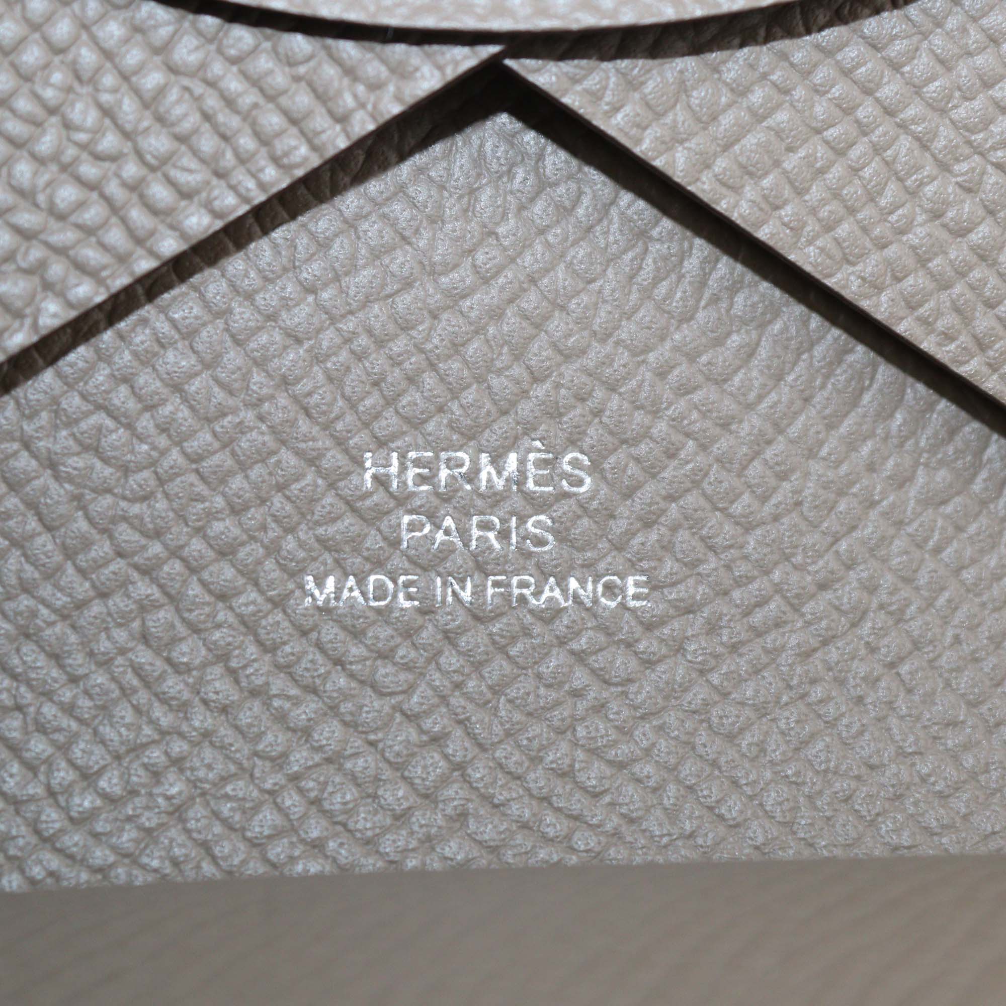 Hermes Etain Epsom Calvi Duo Compact Card Holder