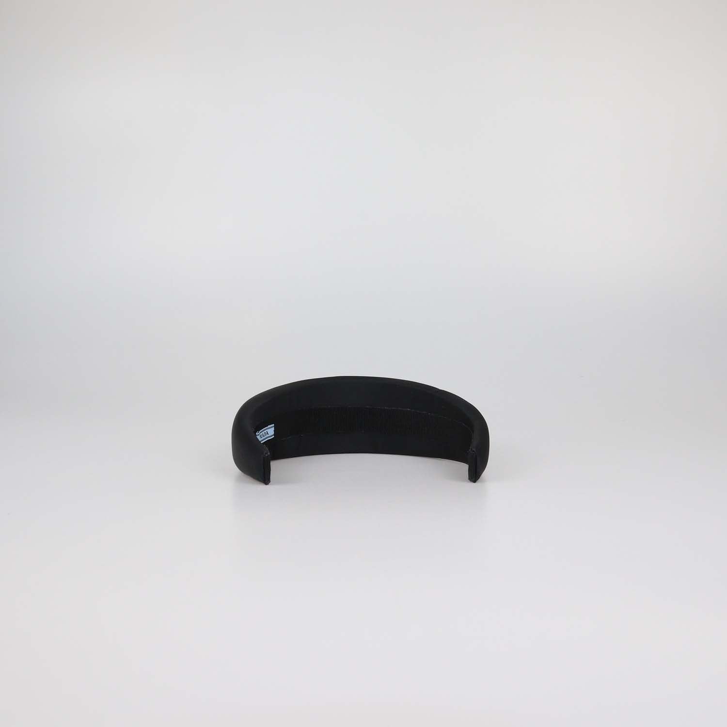 Prada Black Nylon Plaque Headband