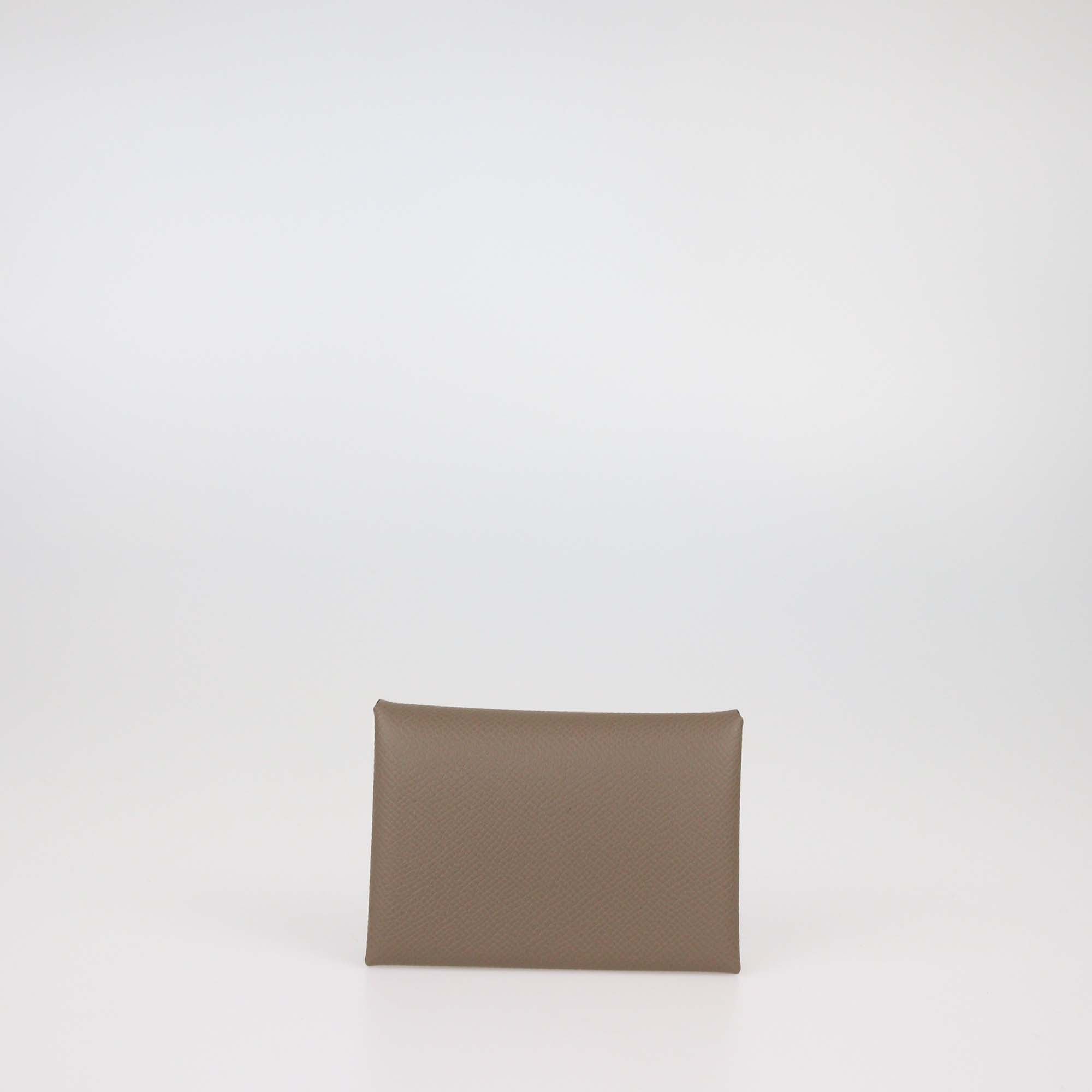 Hermes Etain Epsom Calvi Duo Compact Card Holder