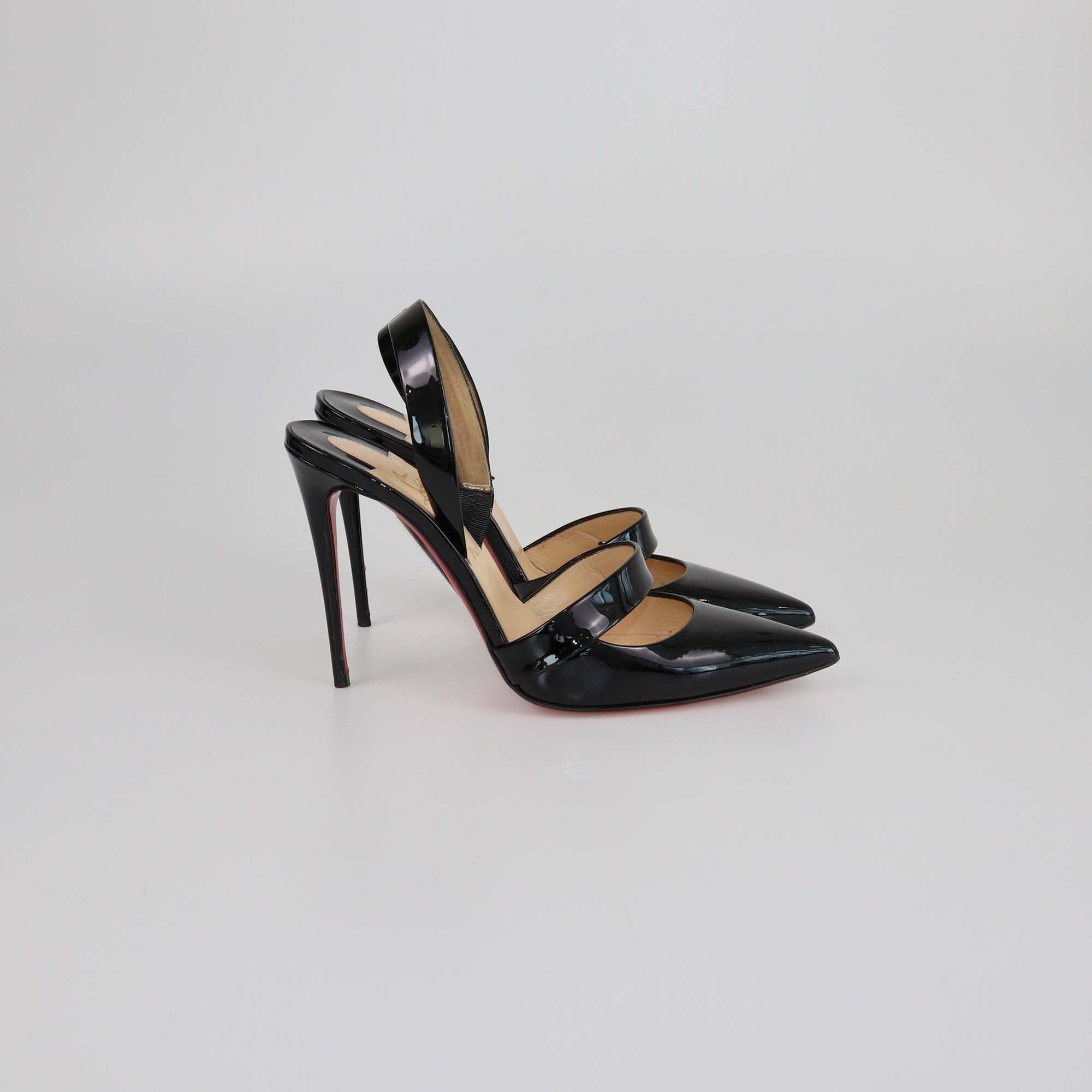 Christian Louboutin Black Actina Ankle Strap Pumps Womens Christian Louboutin