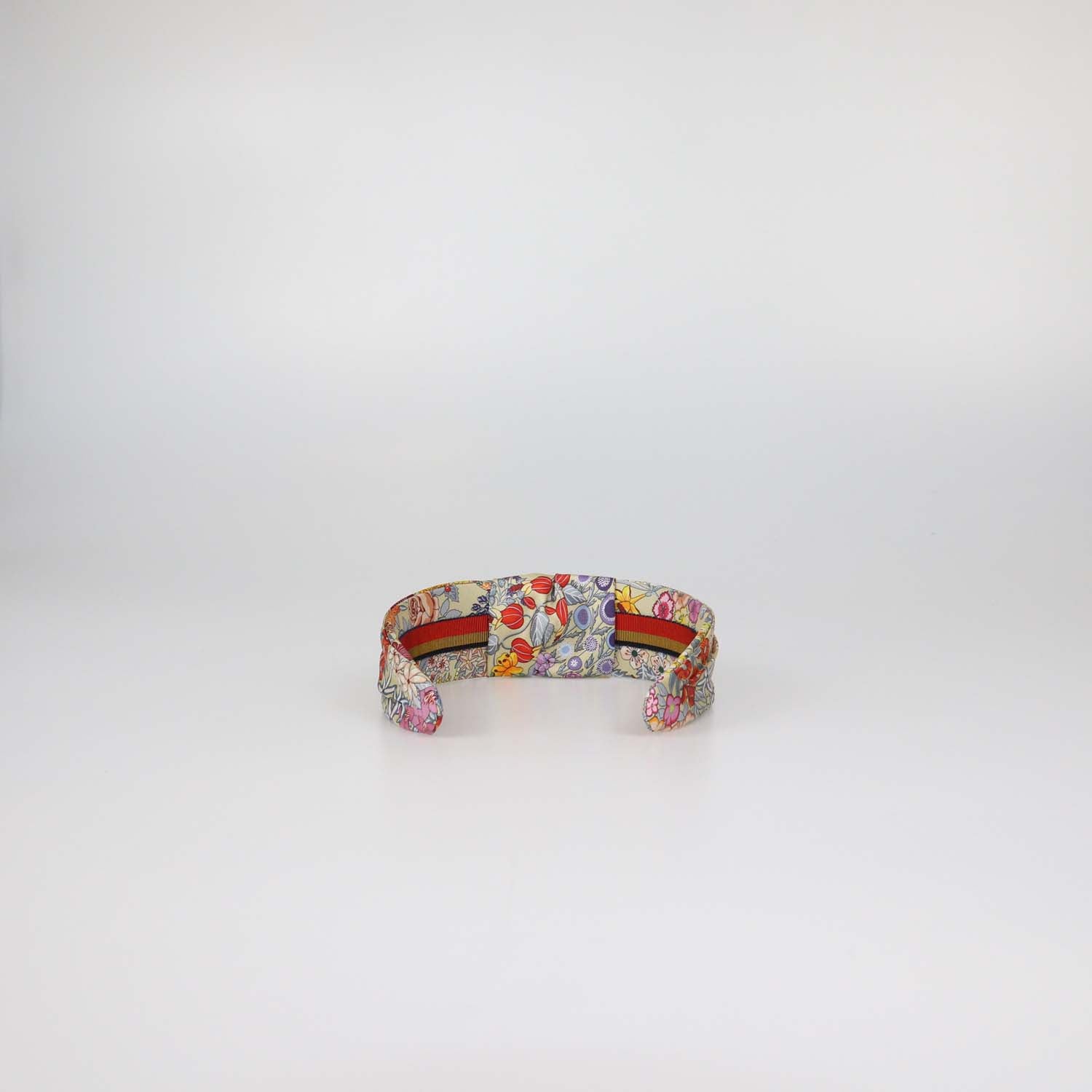 Hermes Multicolor Silk Planifleurs Print Knot Bloom Headband