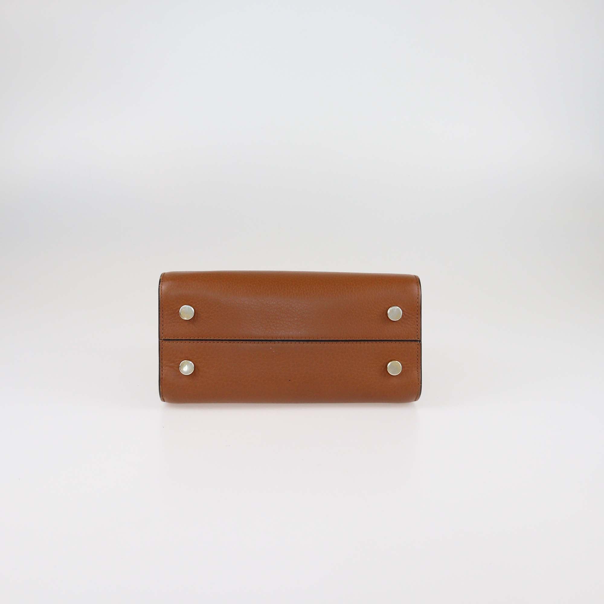 Christian Dior Brown Leather Small Diorever Top Handle Bag